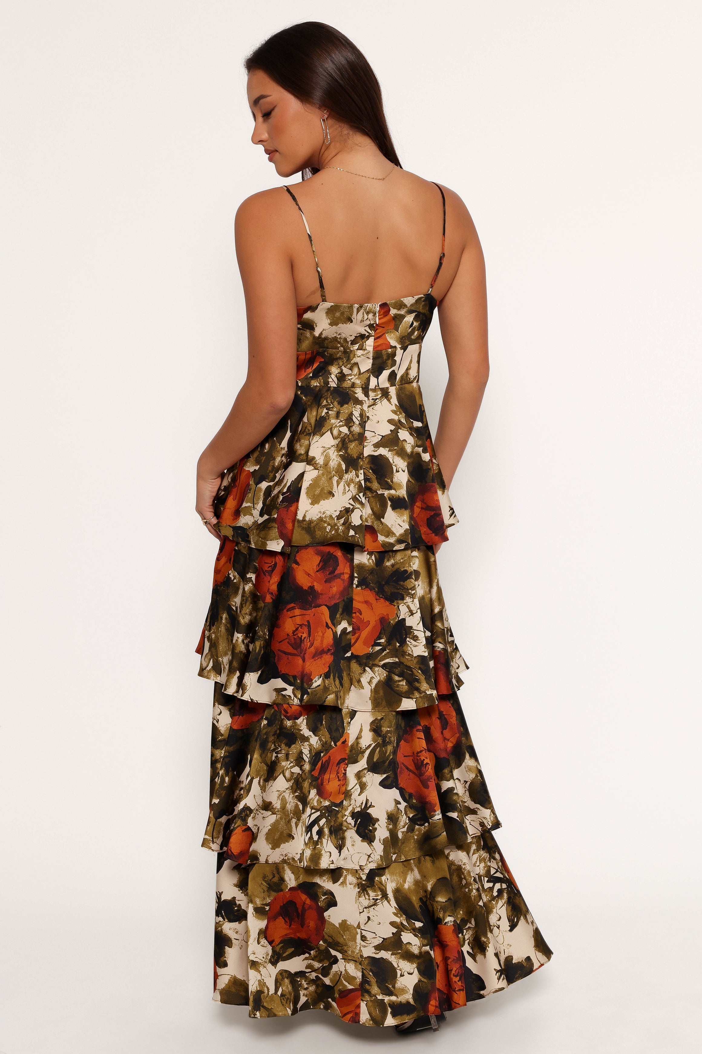 Petal and Pup USA DRESSES Benny Maxi Dress - Rust/Olive