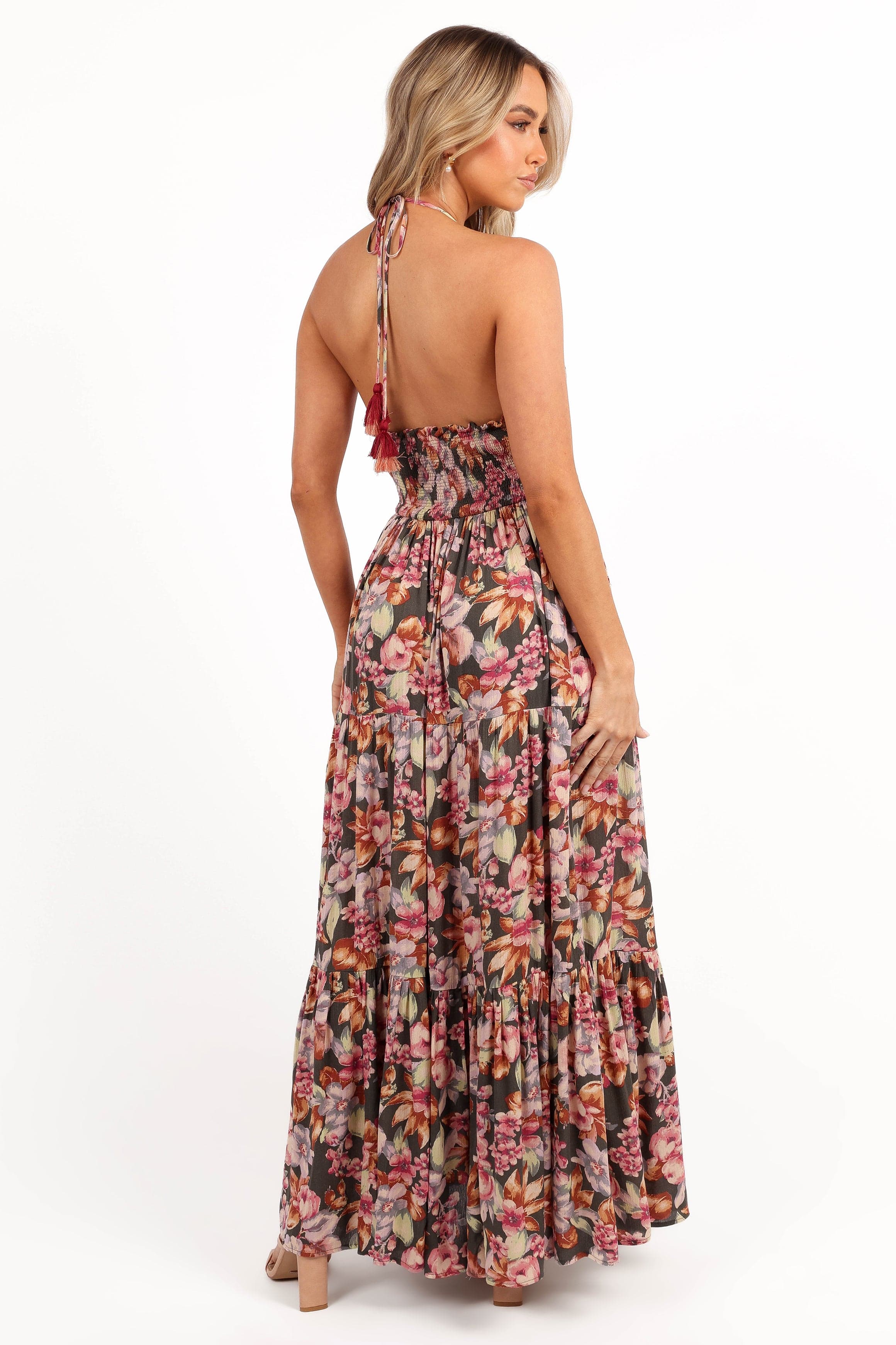 Petal and Pup USA DRESSES Benson Maxi Dress - Dark Green/Multi