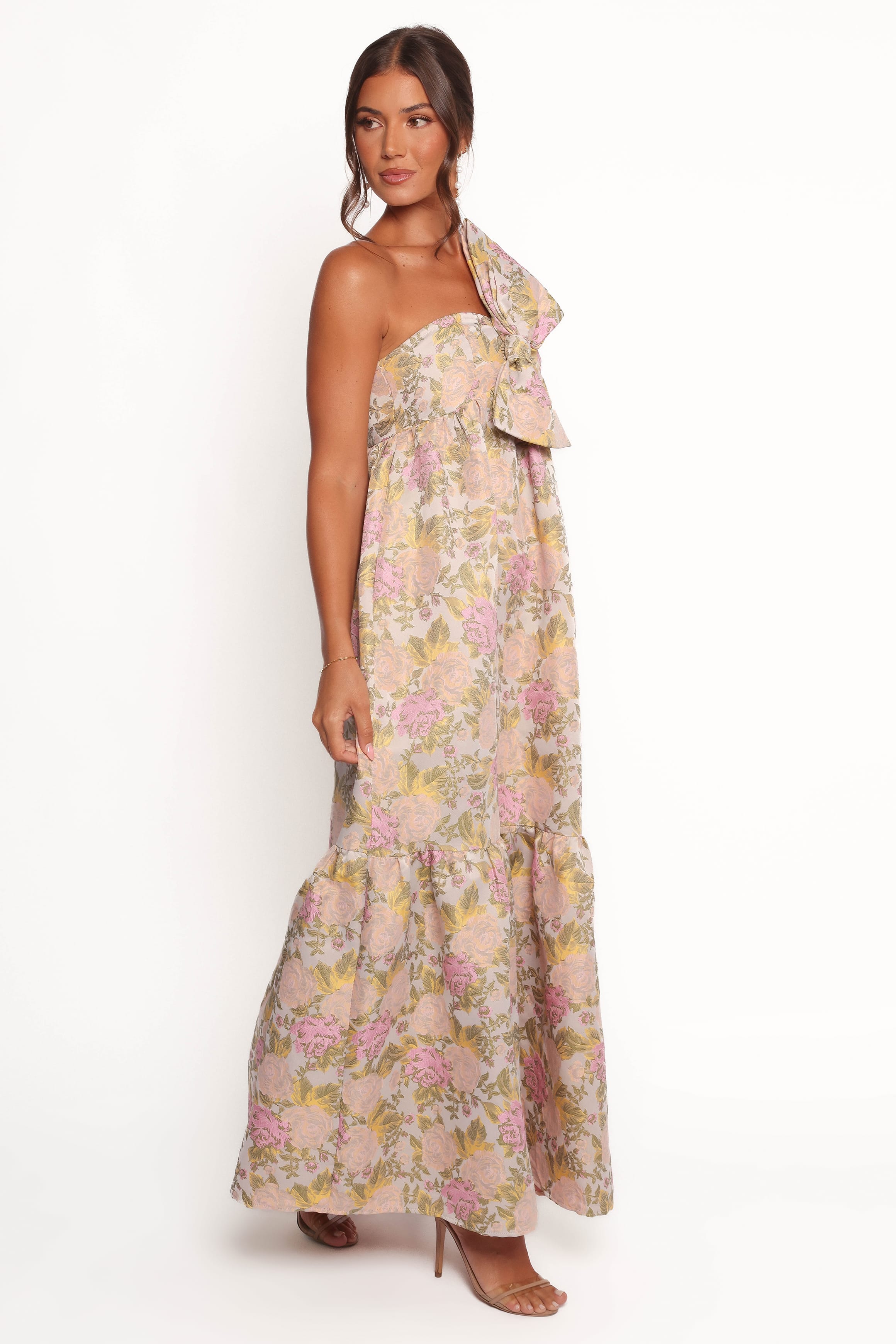Petal and Pup USA DRESSES Betina Bow Front Maxi Dress - Multi Floral