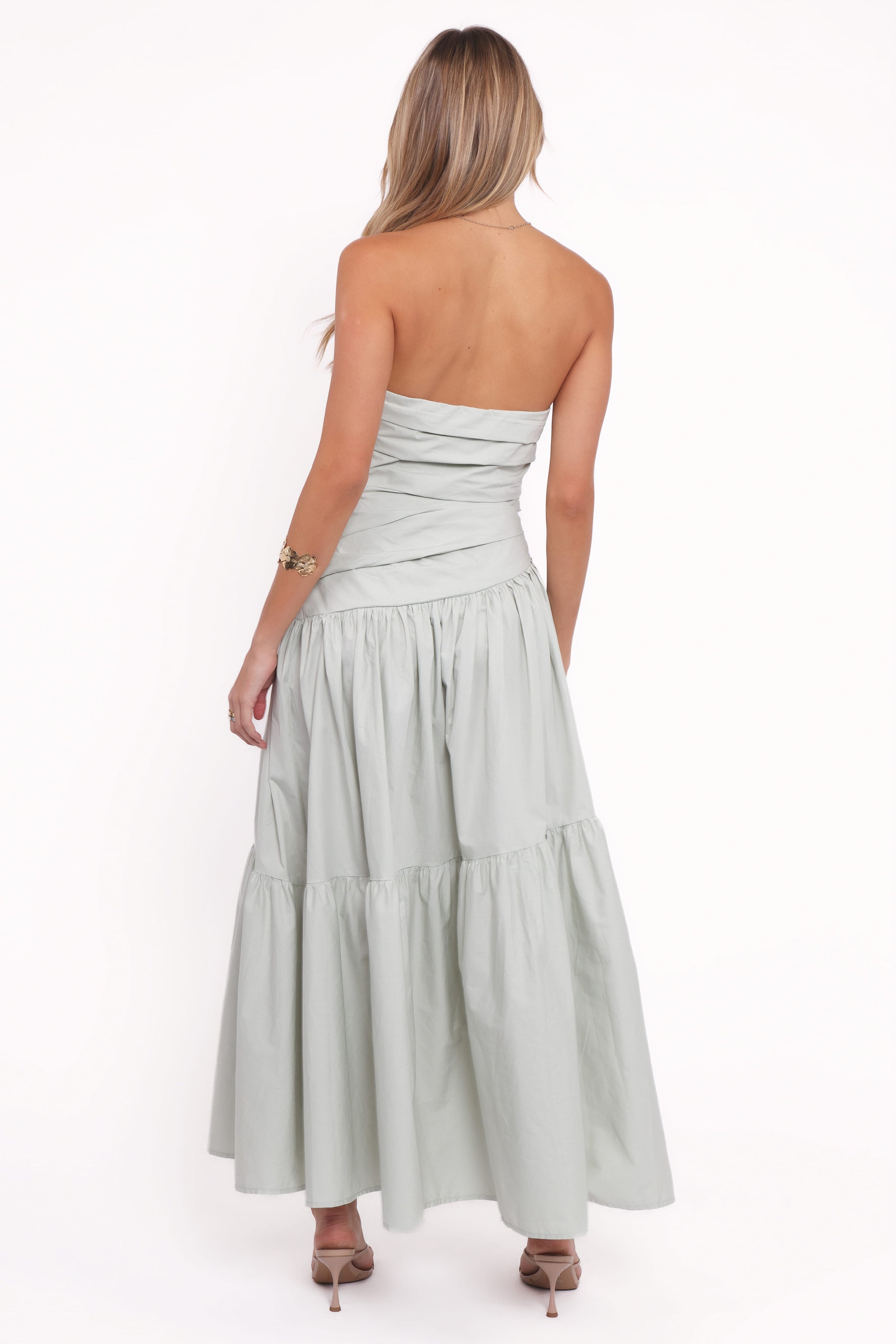 Petal and Pup USA DRESSES Blanche Strapless Maxi Dress - Mint