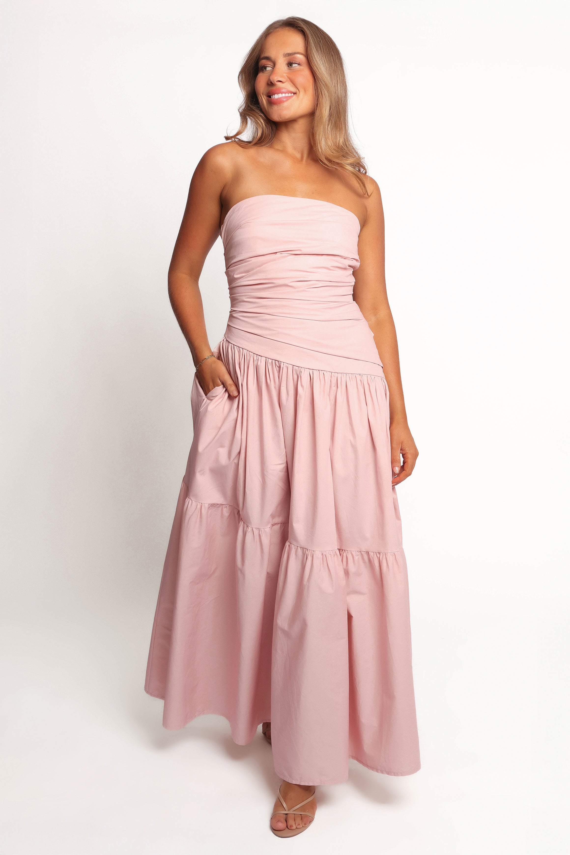 Petal and Pup USA DRESSES Blanche Strapless Maxi Dress - Orchid