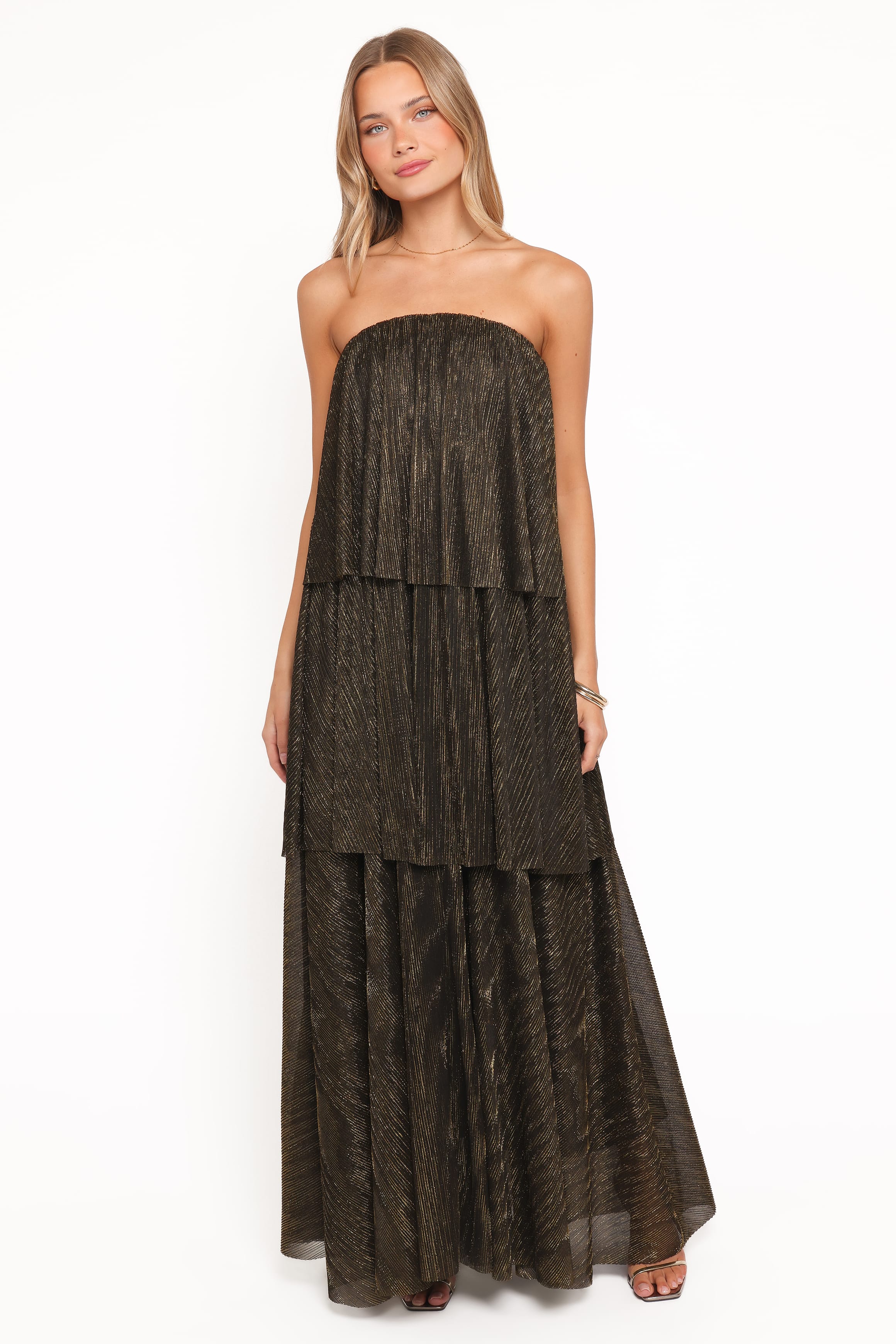 Petal and Pup USA DRESSES Bloom Strapless Maxi Dress - Black