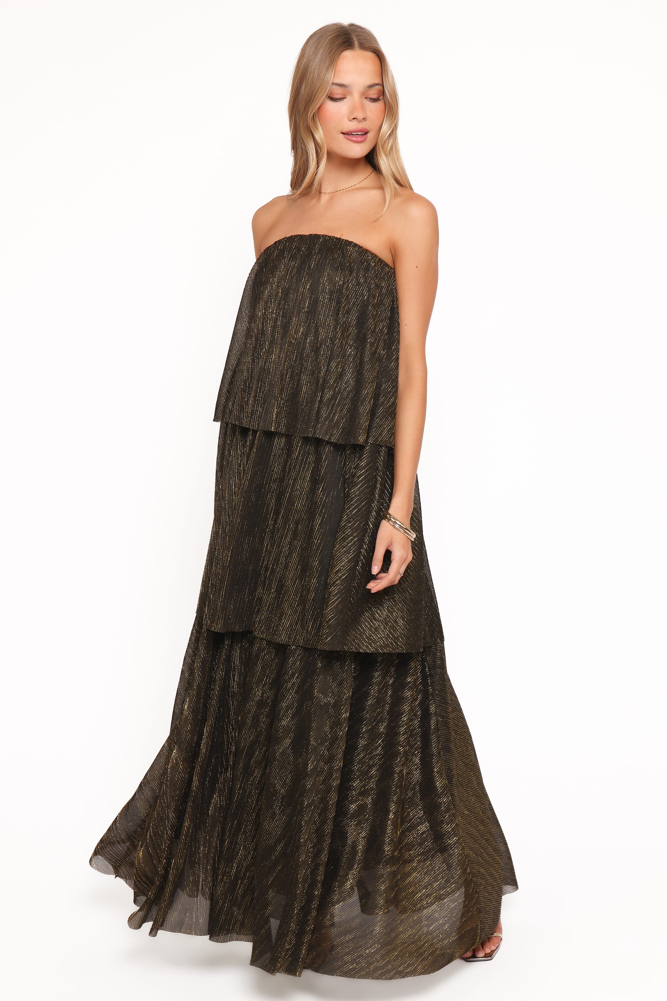 Petal and Pup USA DRESSES Bloom Strapless Maxi Dress - Black