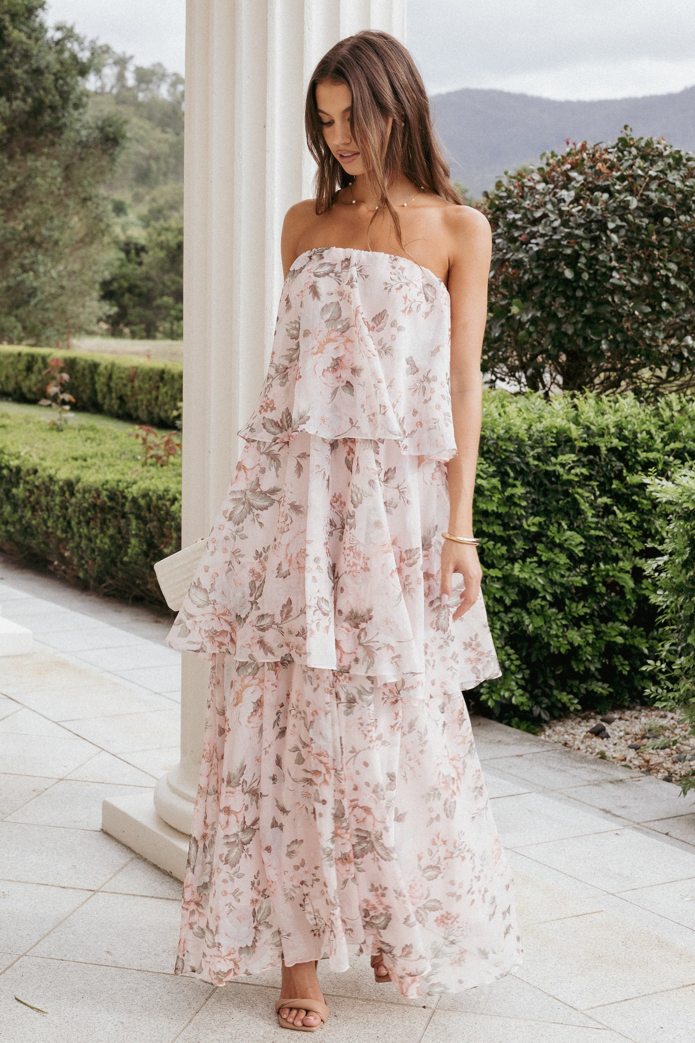Petal and Pup USA DRESSES Bloom Strapless Maxi Dress - Floral