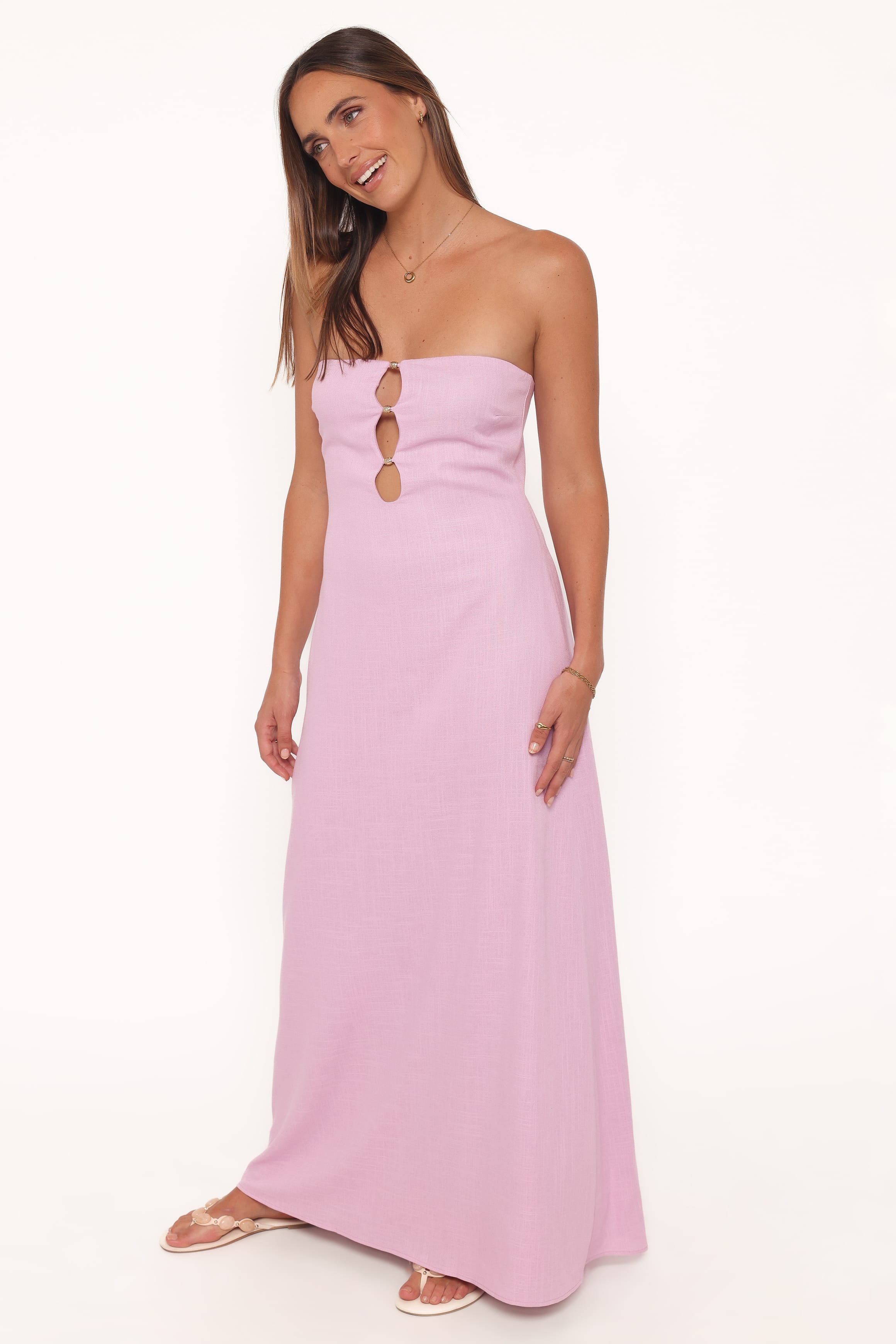 Petal and Pup USA DRESSES Bolton Strapless Maxi Dress - Lavender