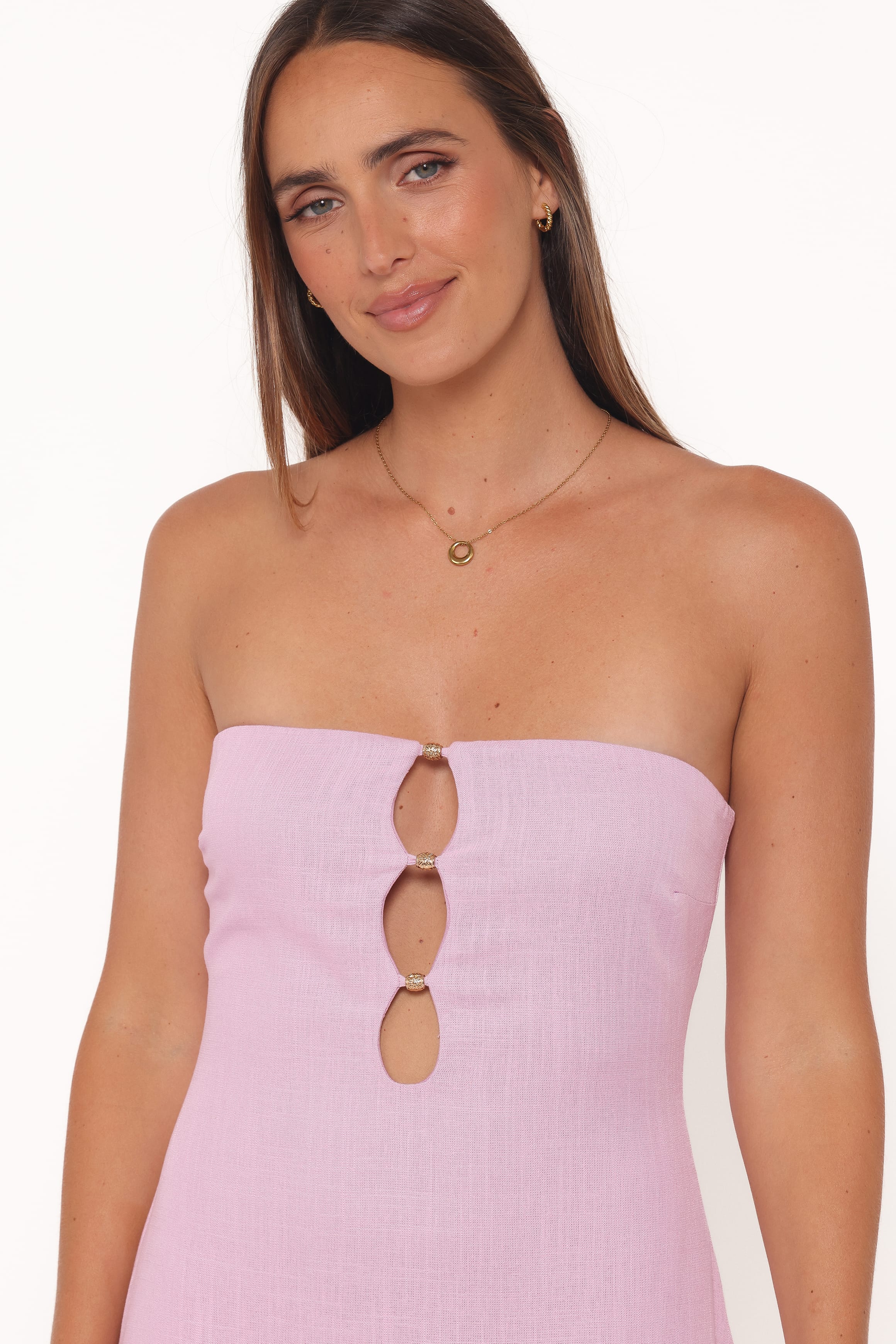 Petal and Pup USA DRESSES Bolton Strapless Maxi Dress - Lavender