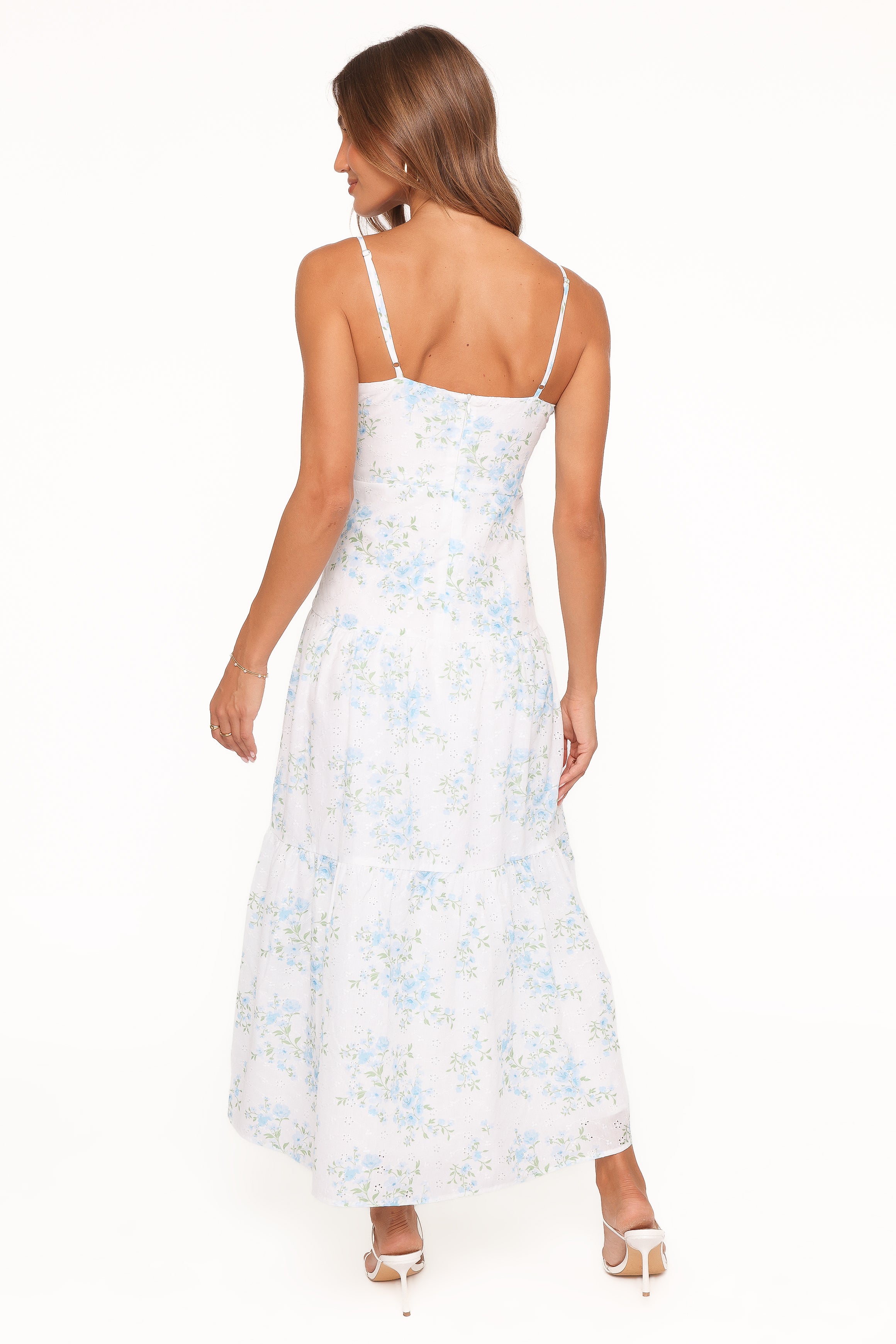 Petal and Pup USA DRESSES Botanique Midi Dress - Blue Floral