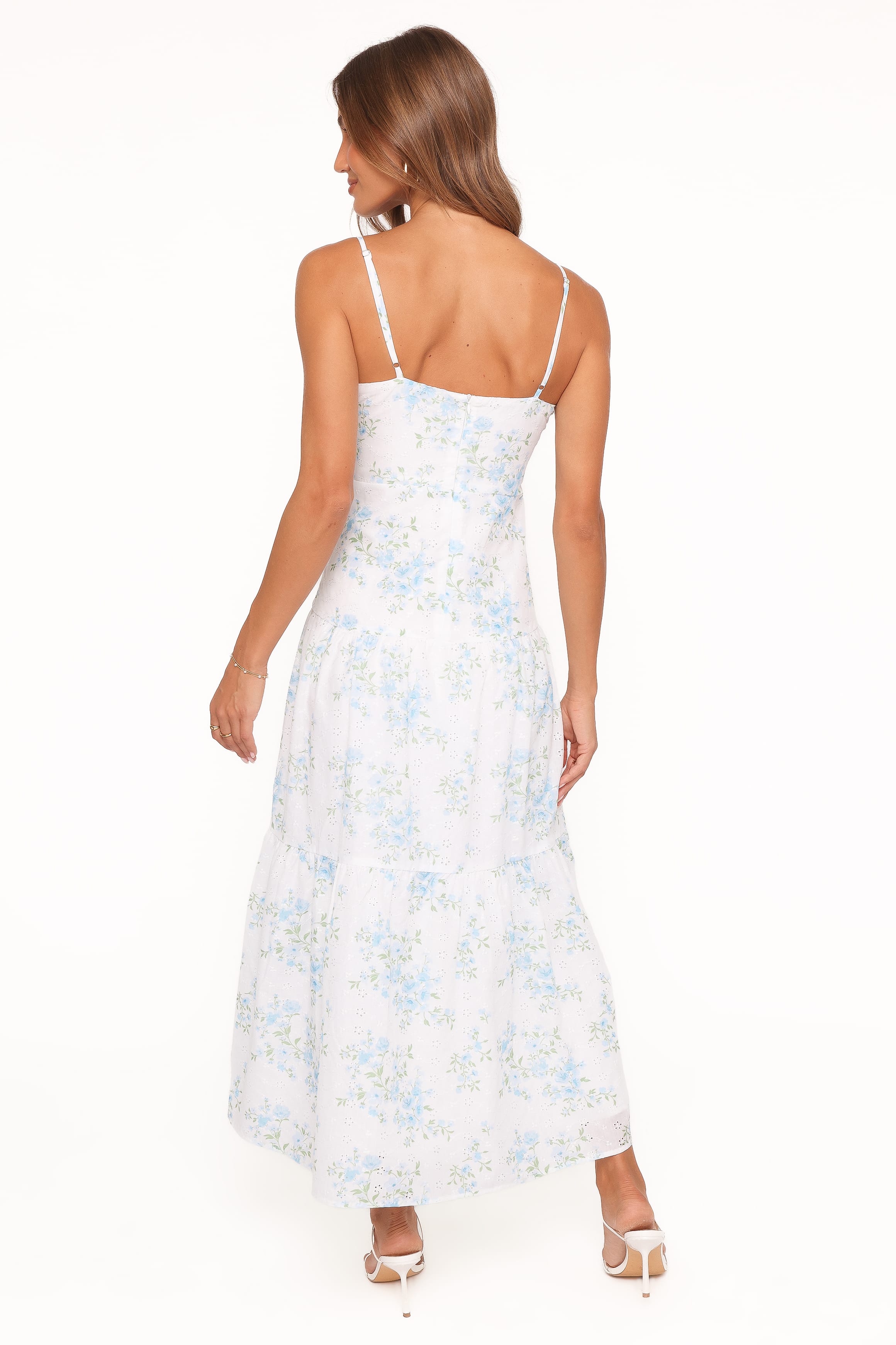 Petal and Pup USA DRESSES Botanique Midi Dress - Blue Floral