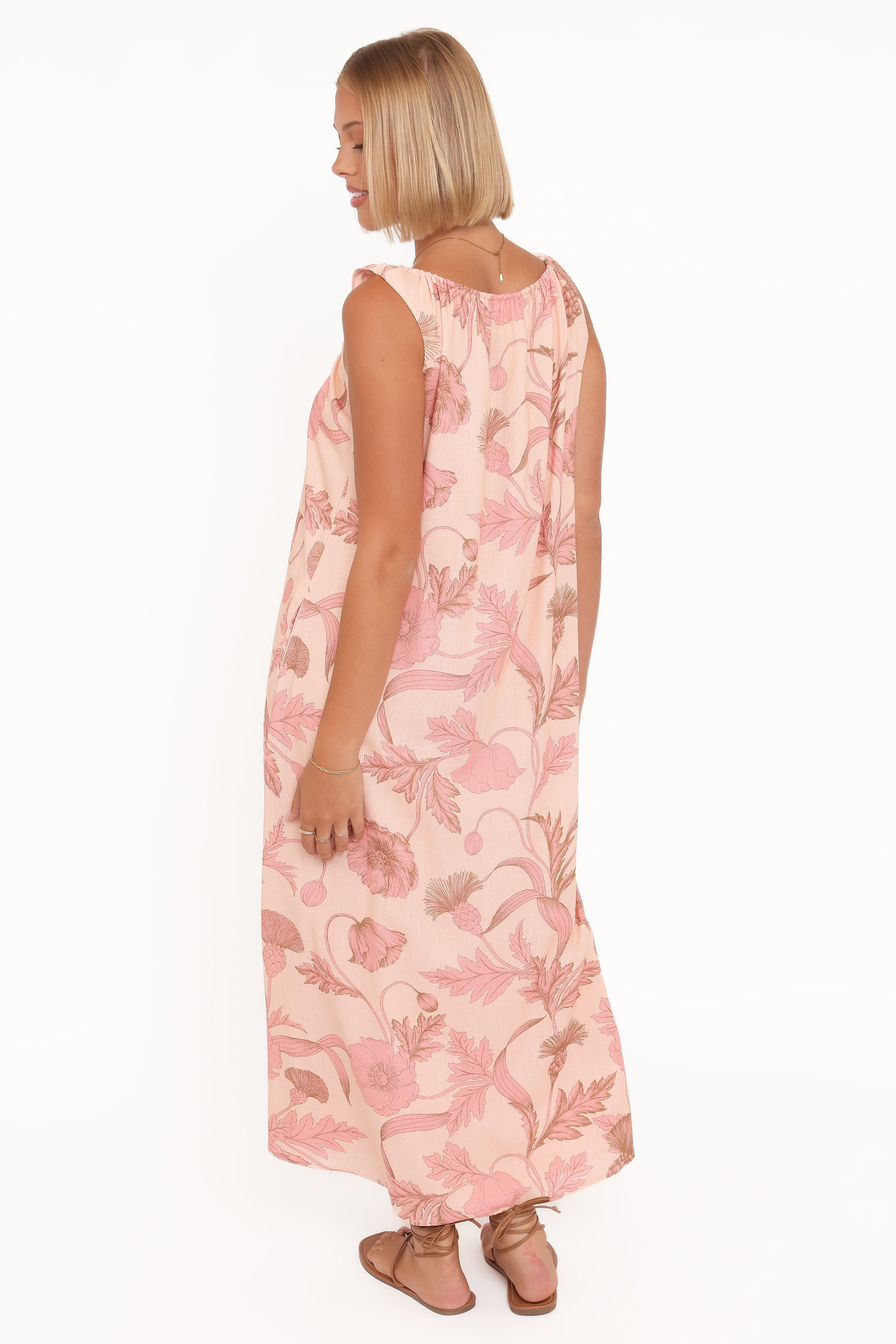 Petal and Pup USA DRESSES Bowman Maxi Dress - Pink Floral