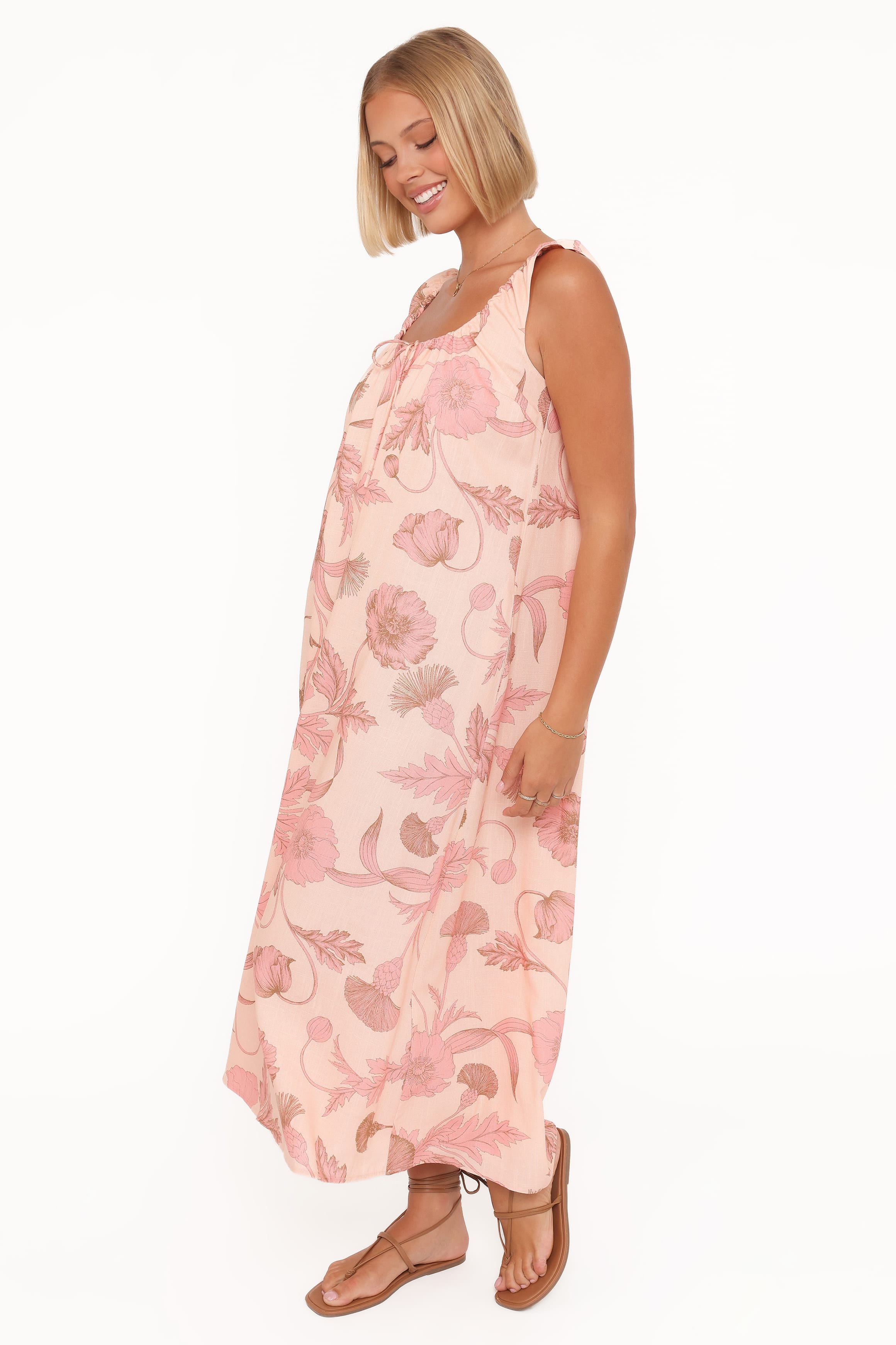 Petal and Pup USA DRESSES Bowman Maxi Dress - Pink Floral