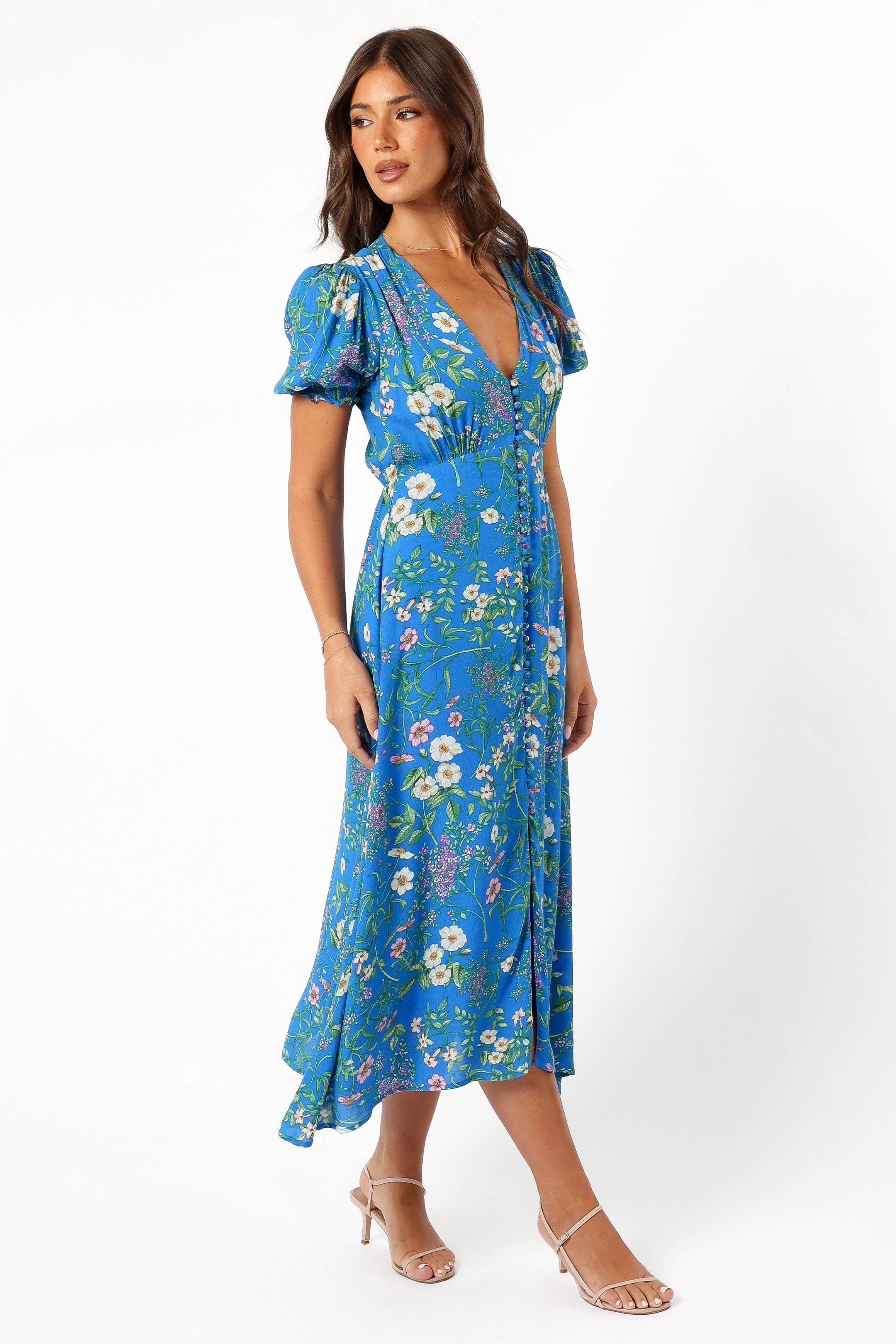 Petal and Pup USA DRESSES Brax Floral Dress - Blue Ivy