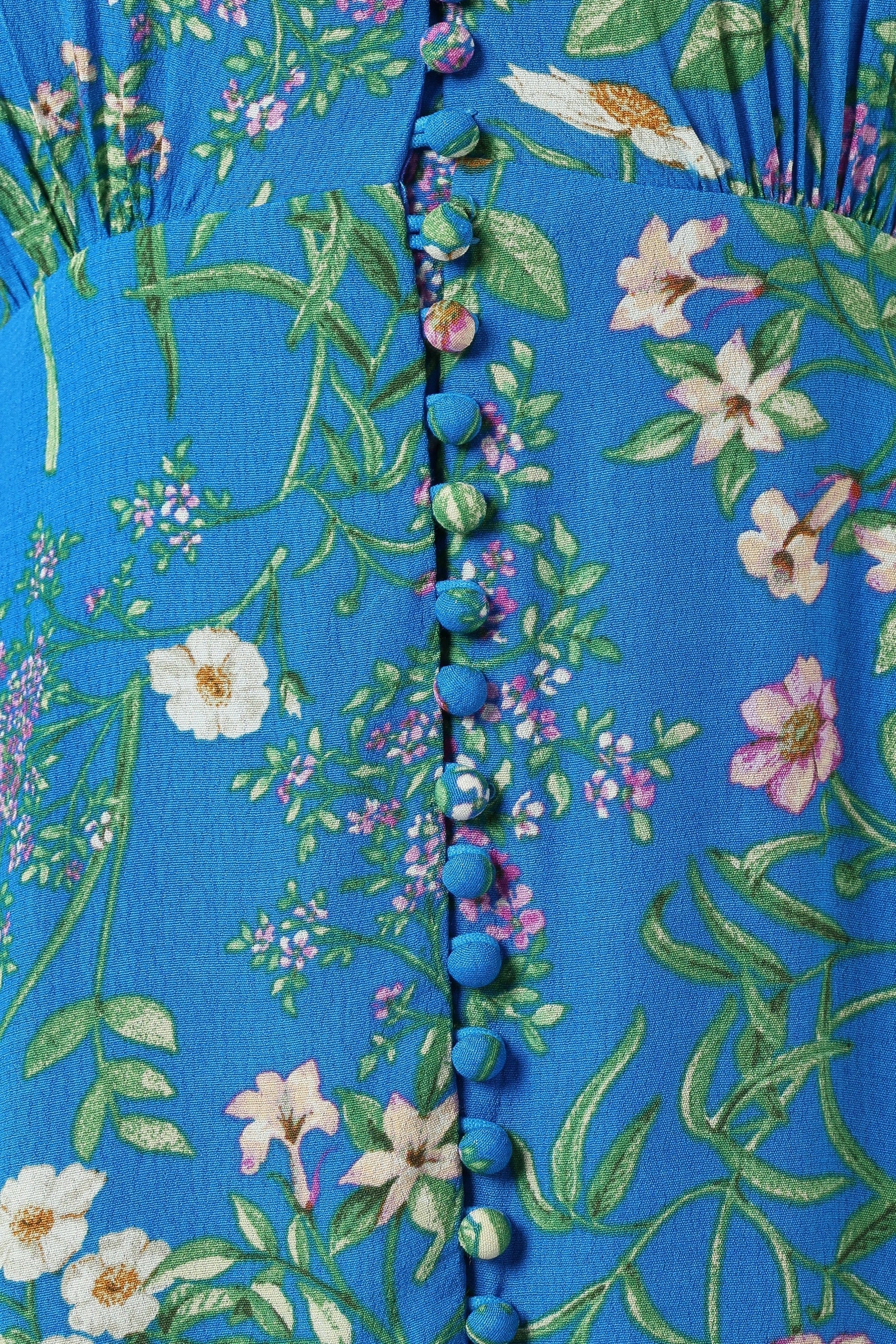 Petal and Pup USA DRESSES Brax Floral Dress - Blue Ivy