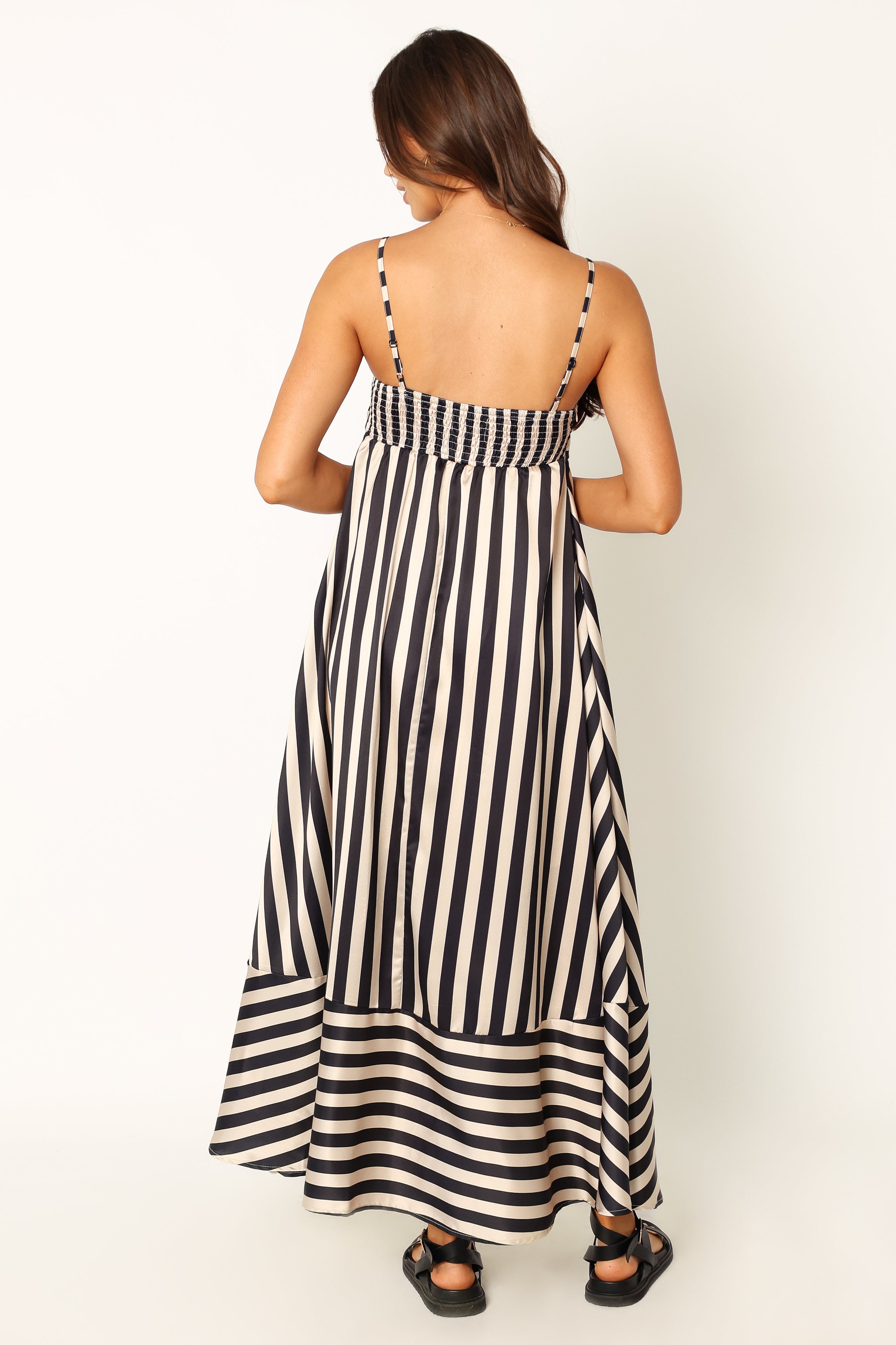 Petal and Pup USA DRESSES Brea Maxi Dress - Black Stripe