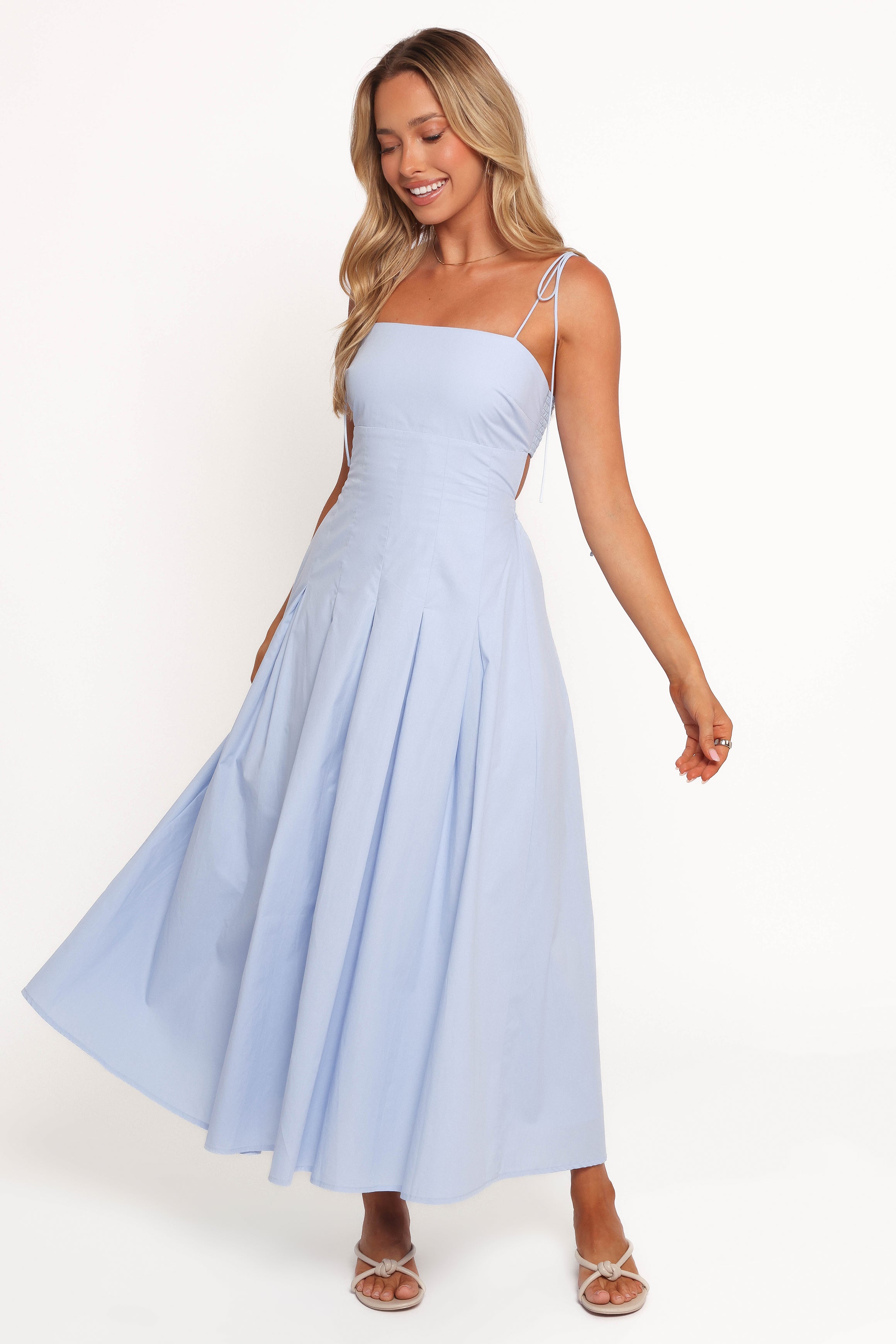 Petal and Pup USA DRESSES Briony Midi Dress - Blue