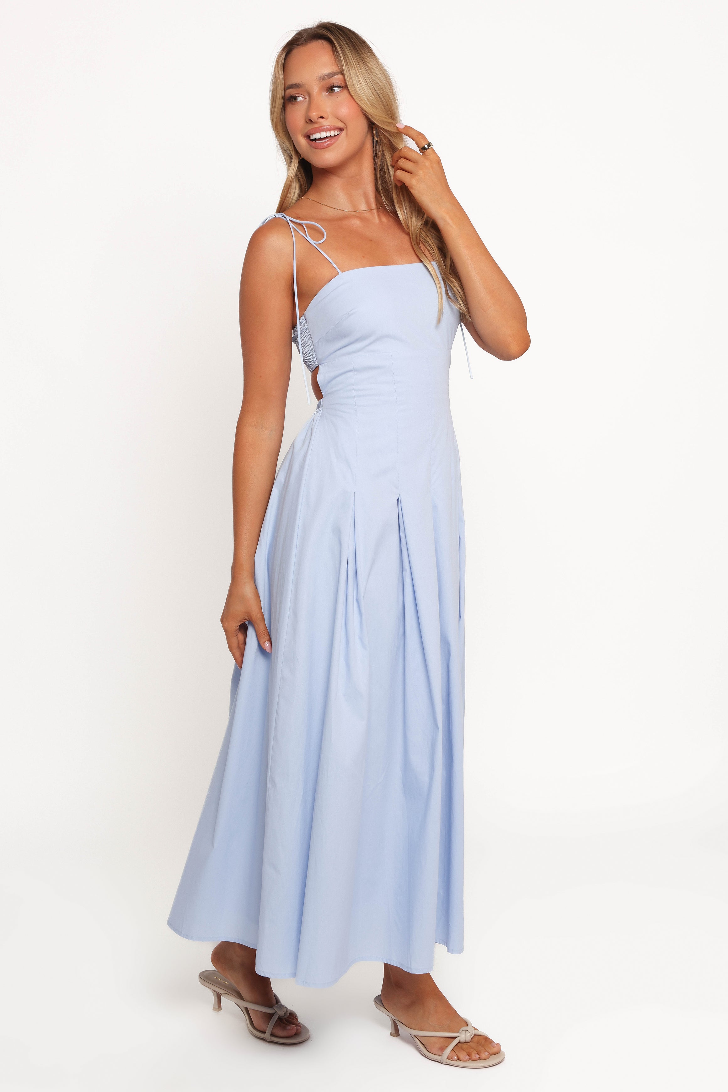 Petal and Pup USA DRESSES Briony Midi Dress - Blue