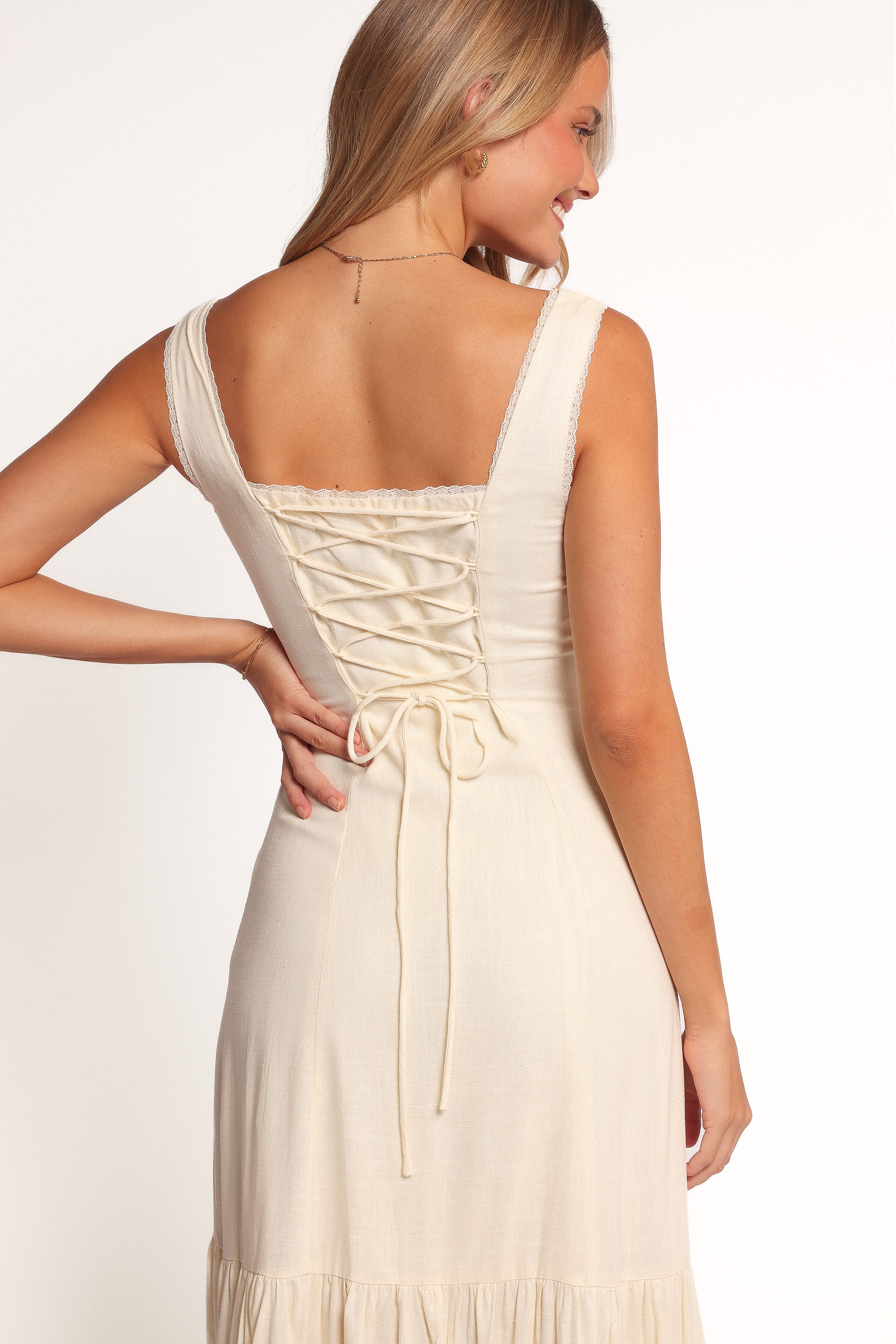 Petal and Pup USA DRESSES Brisa Maxi Dress - Cream