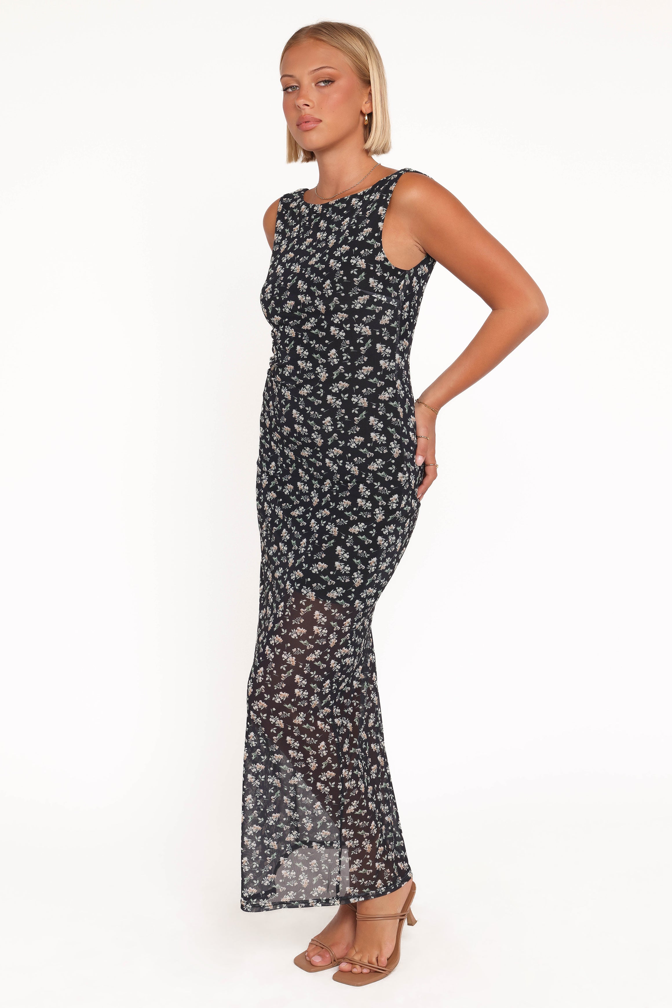 Petal and Pup USA DRESSES Brissa Maxi Dress - Black Floral