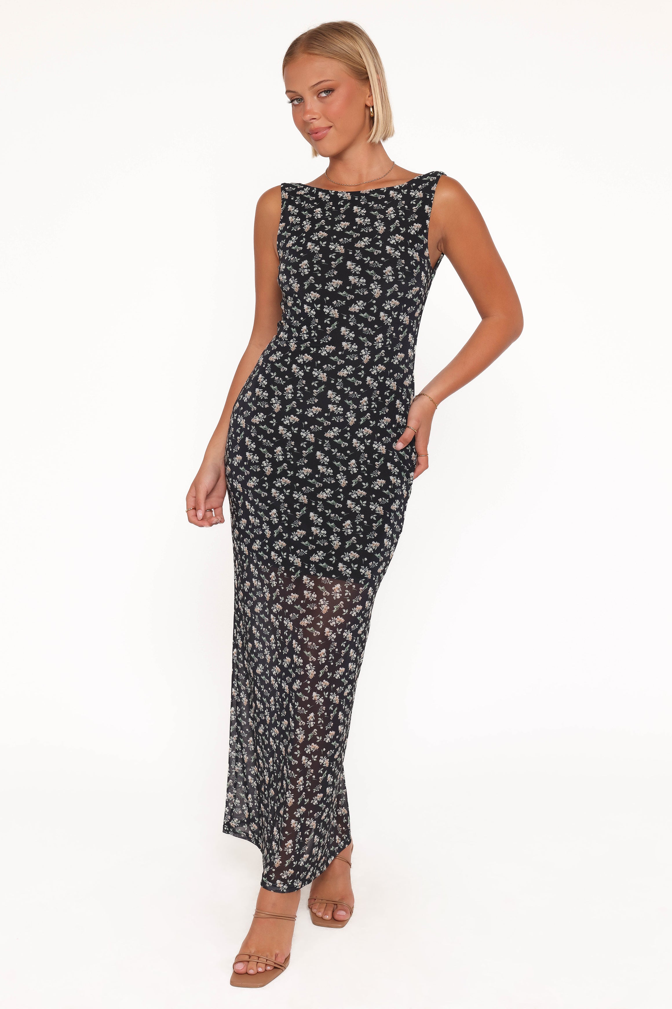 Petal and Pup USA DRESSES Brissa Maxi Dress - Black Floral