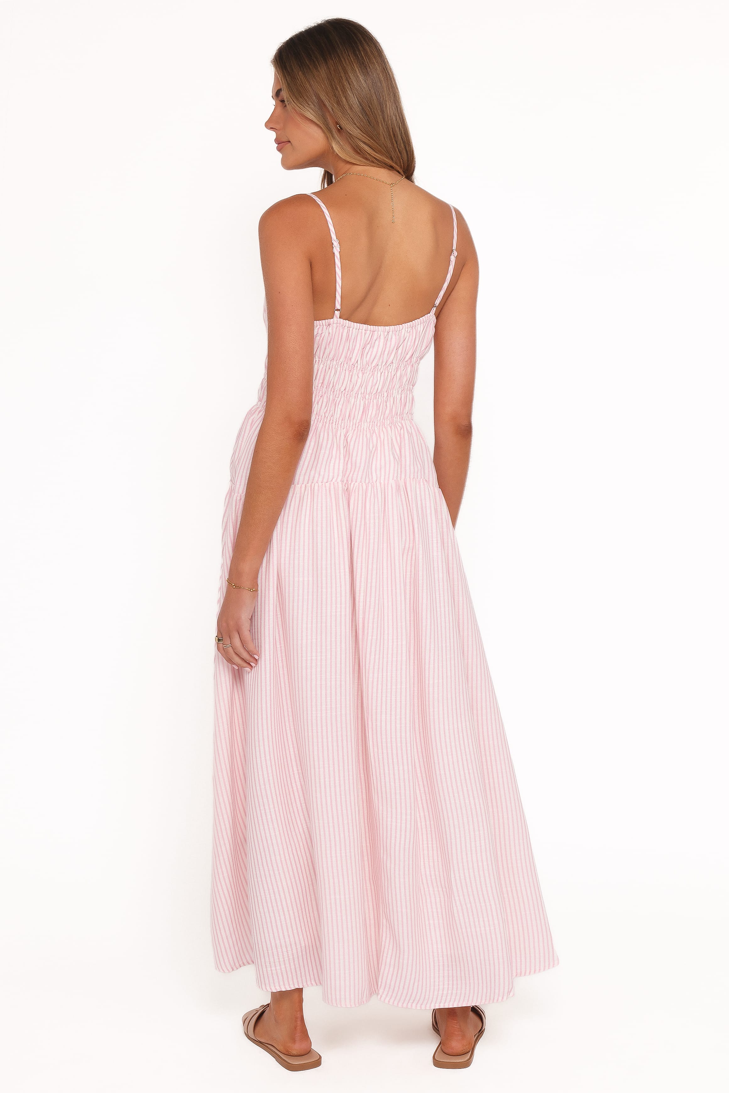 Petal and Pup USA DRESSES Brittany Maxi Dress - Pink Stripe