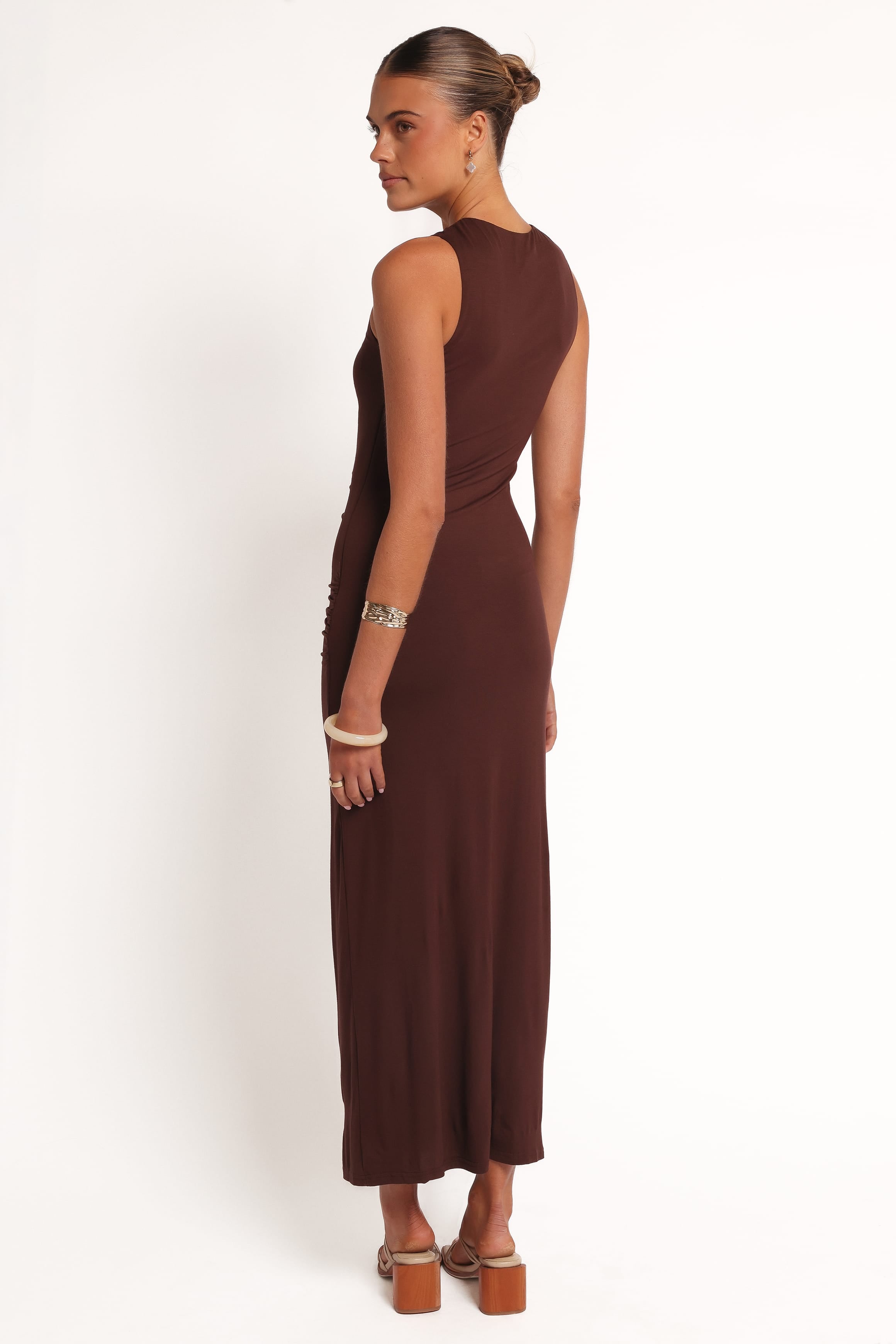 Petal and Pup USA DRESSES Brody Midi Dress - Chocolate