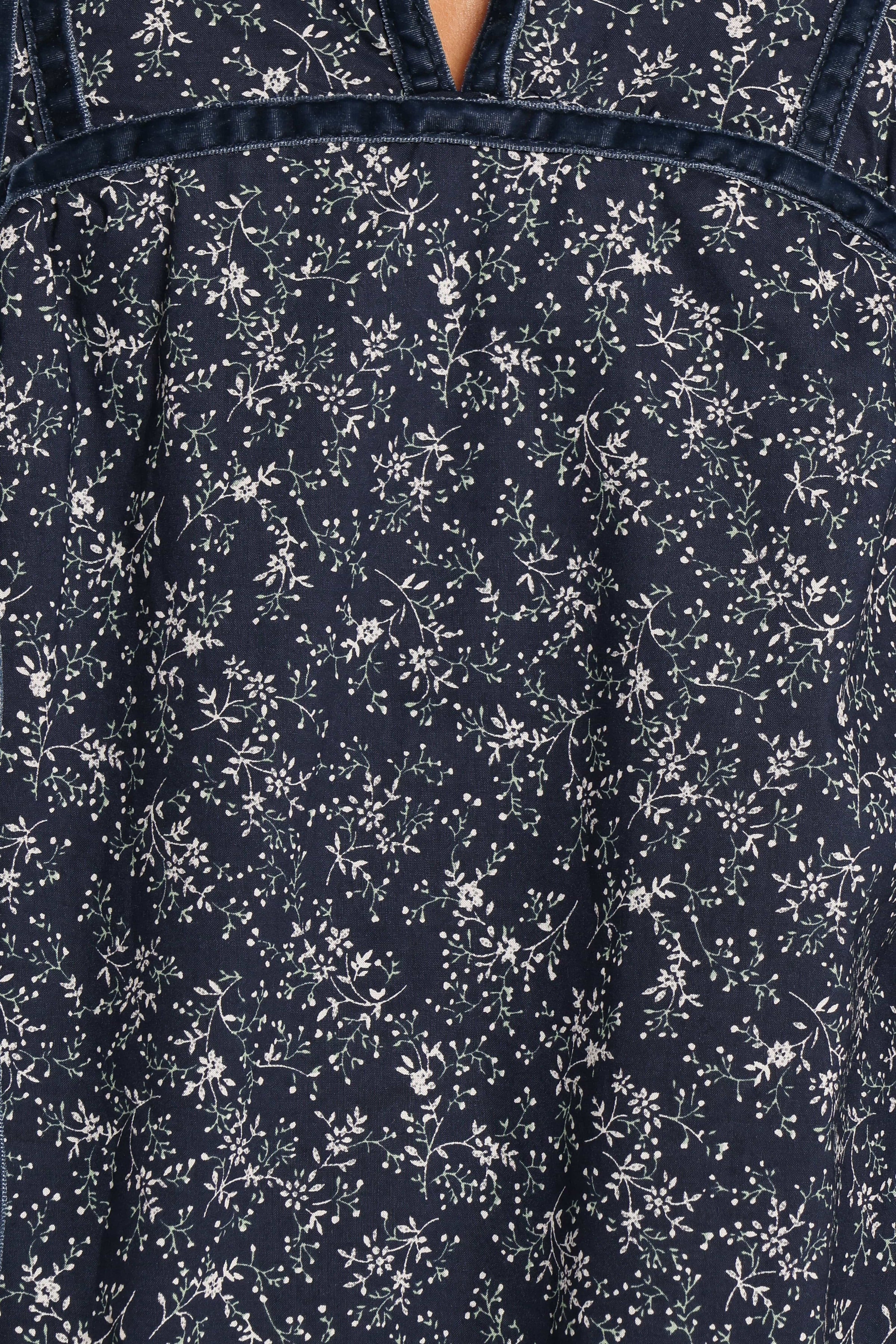 Petal and Pup USA DRESSES Brooklyn Mini Dress - Blue Floral