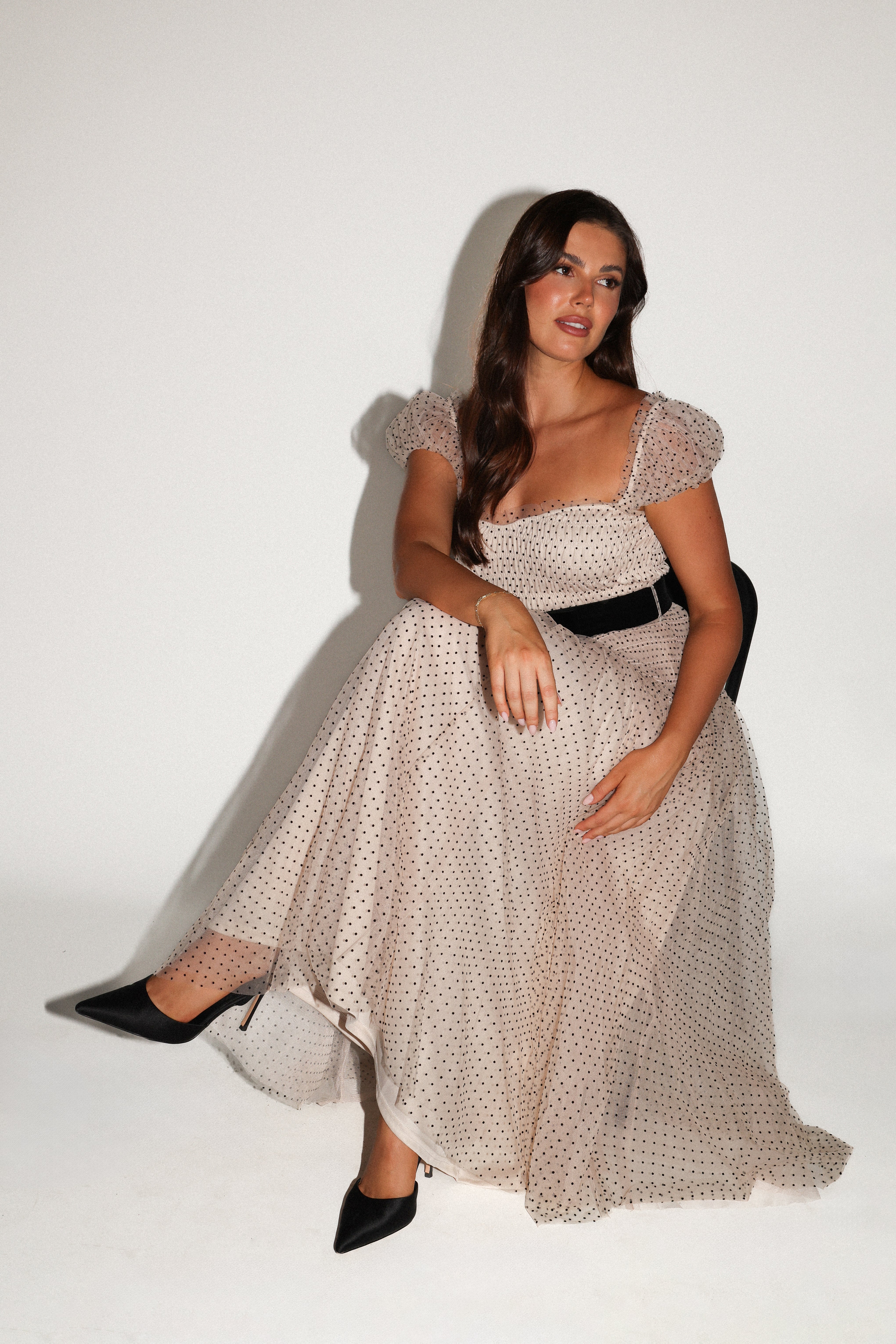 Petal and Pup USA DRESSES Bryn Midi Dress - Nude