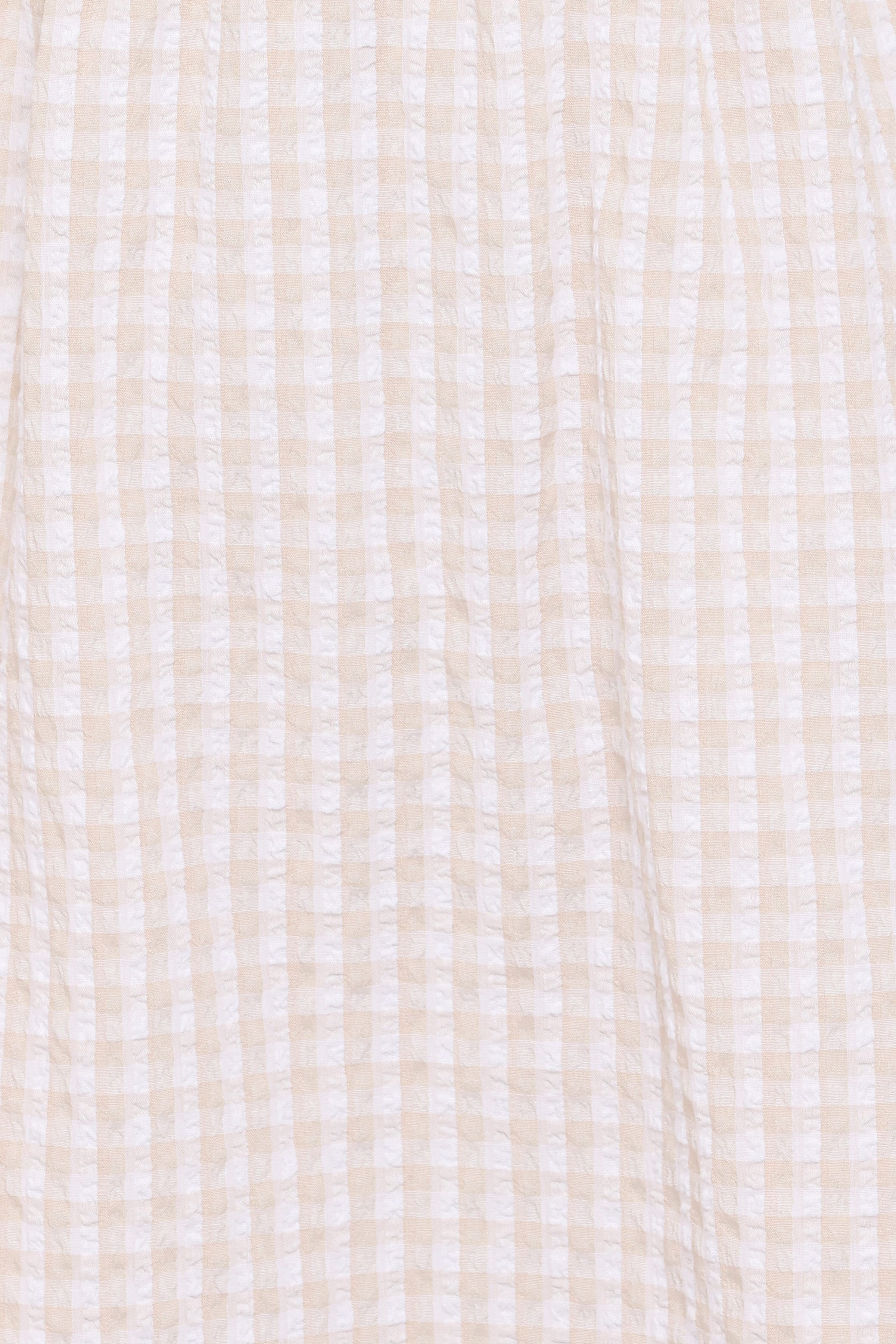 Petal and Pup USA DRESSES Cadhla Mini Dress - Beige Gingham