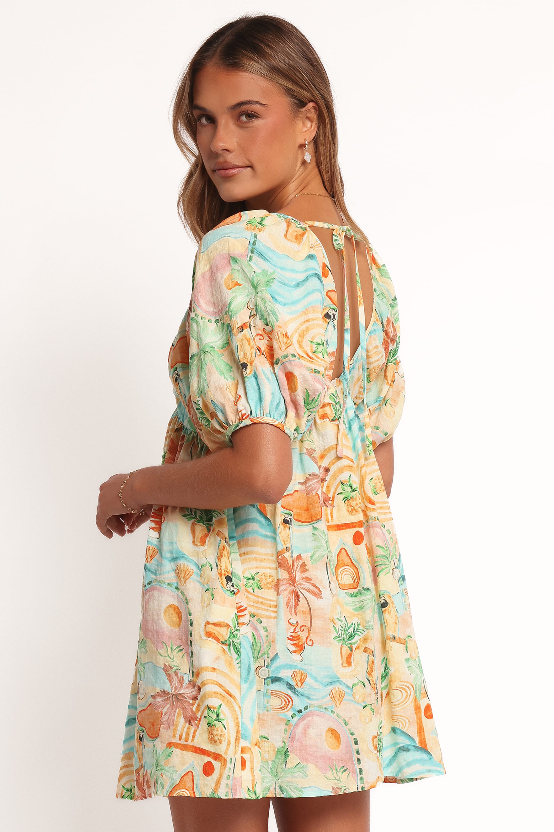 Petal and Pup USA DRESSES Cadhla Mini Dress - Golden Palm