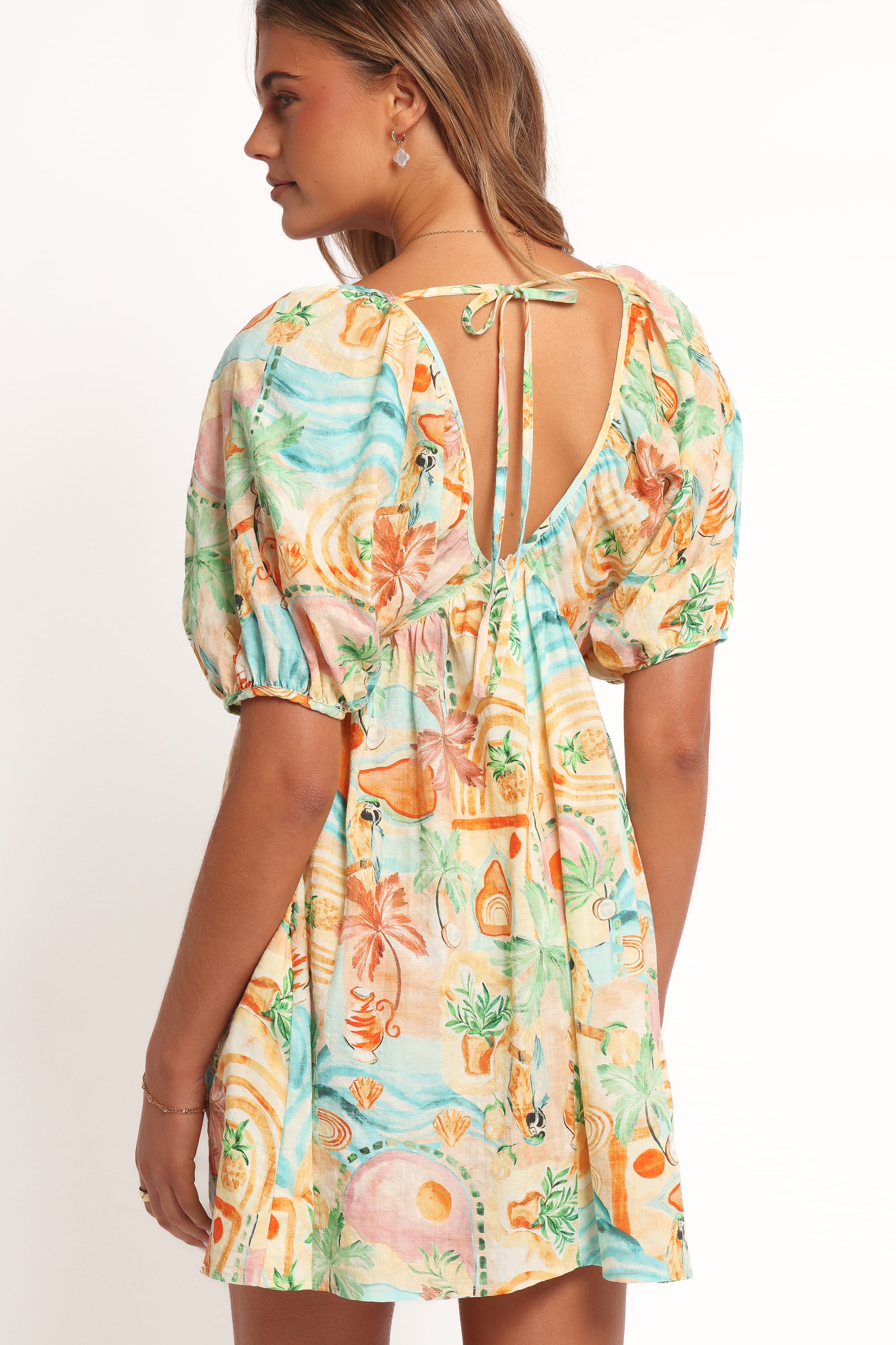 Petal and Pup USA DRESSES Cadhla Mini Dress - Golden Palm