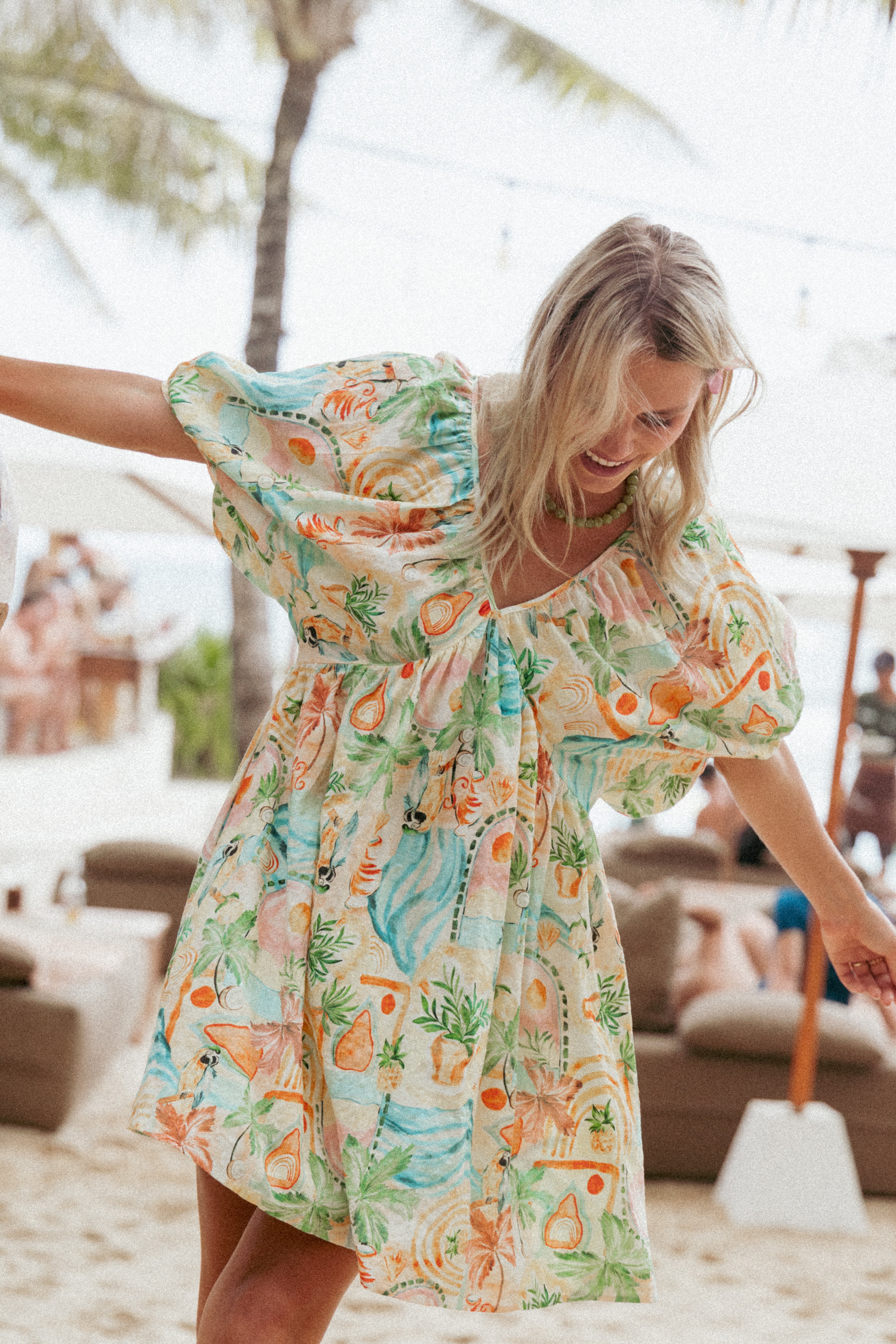 Petal and Pup USA DRESSES Cadhla Mini Dress - Golden Palm