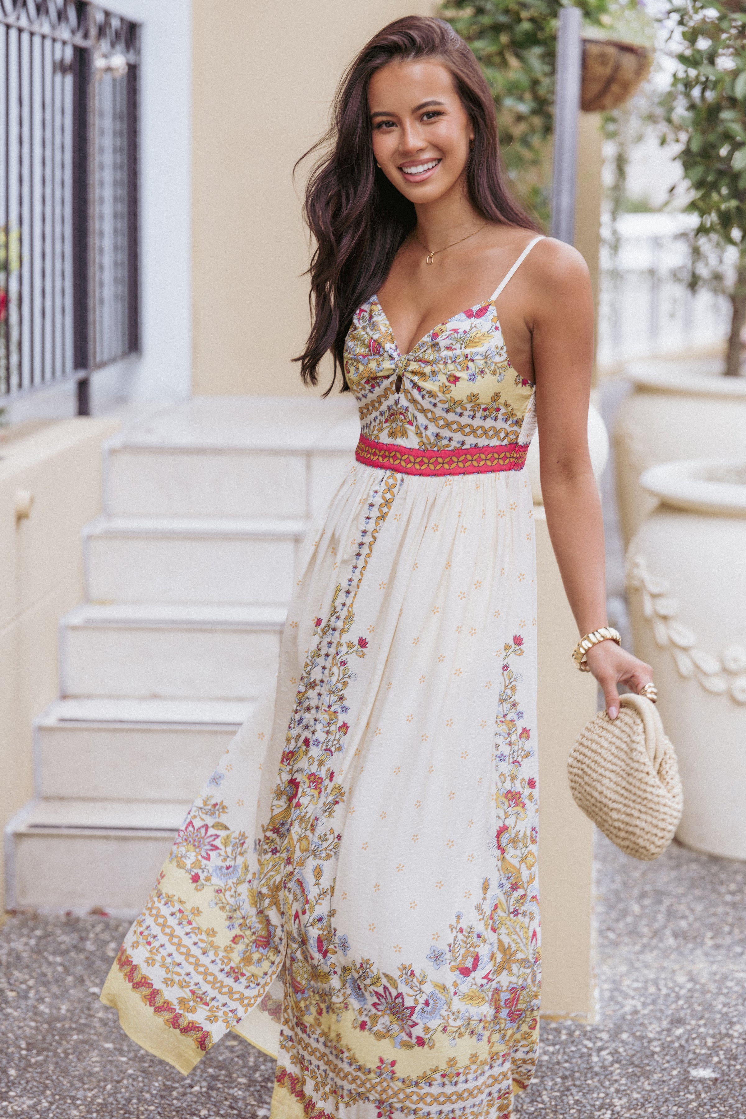 Petal and Pup USA DRESSES Caelia Maxi Dress - Yellow Multi (Hold for Amazon)