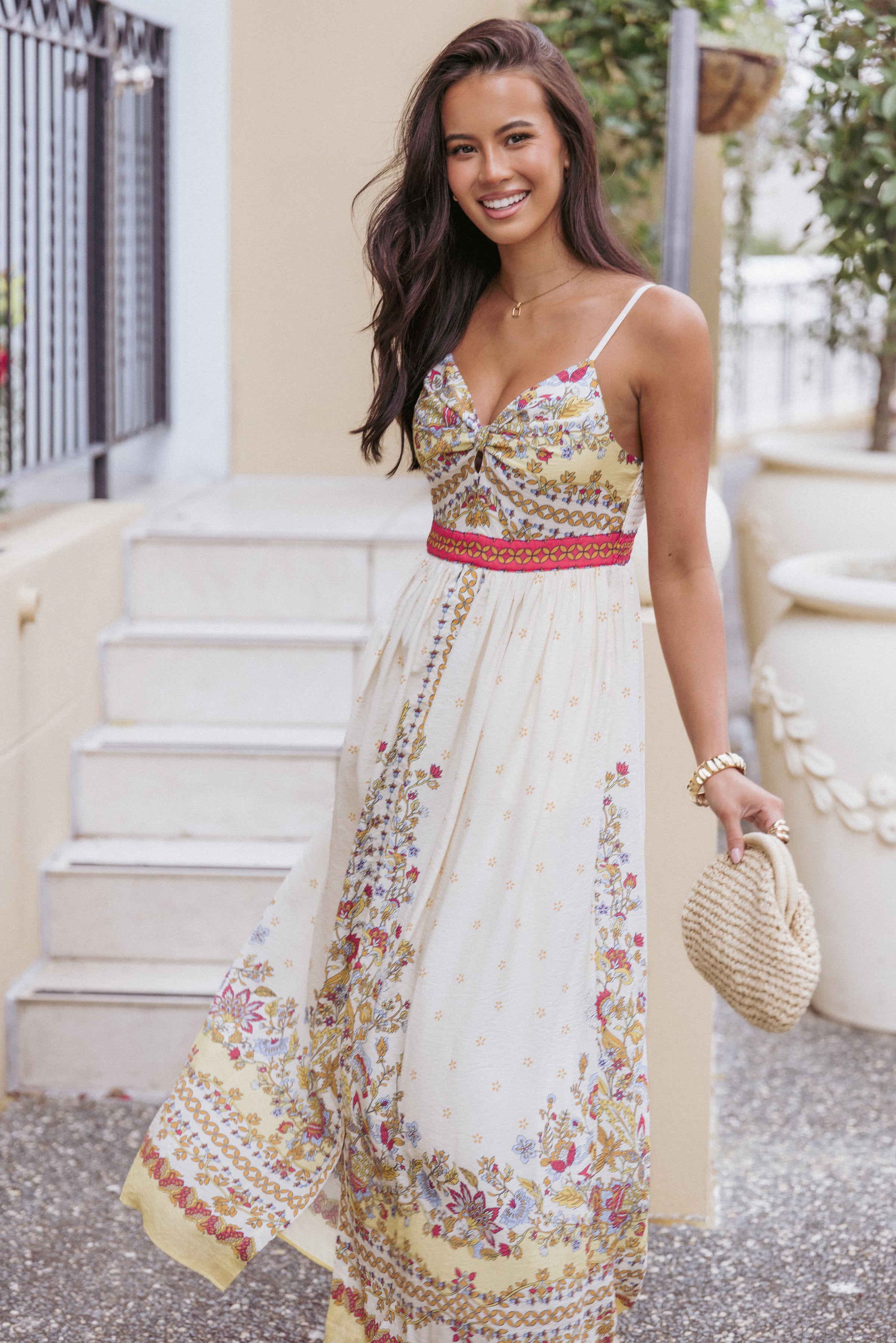 Petal and Pup USA DRESSES Caelia Maxi Dress - Yellow Multi (Hold for Amazon)