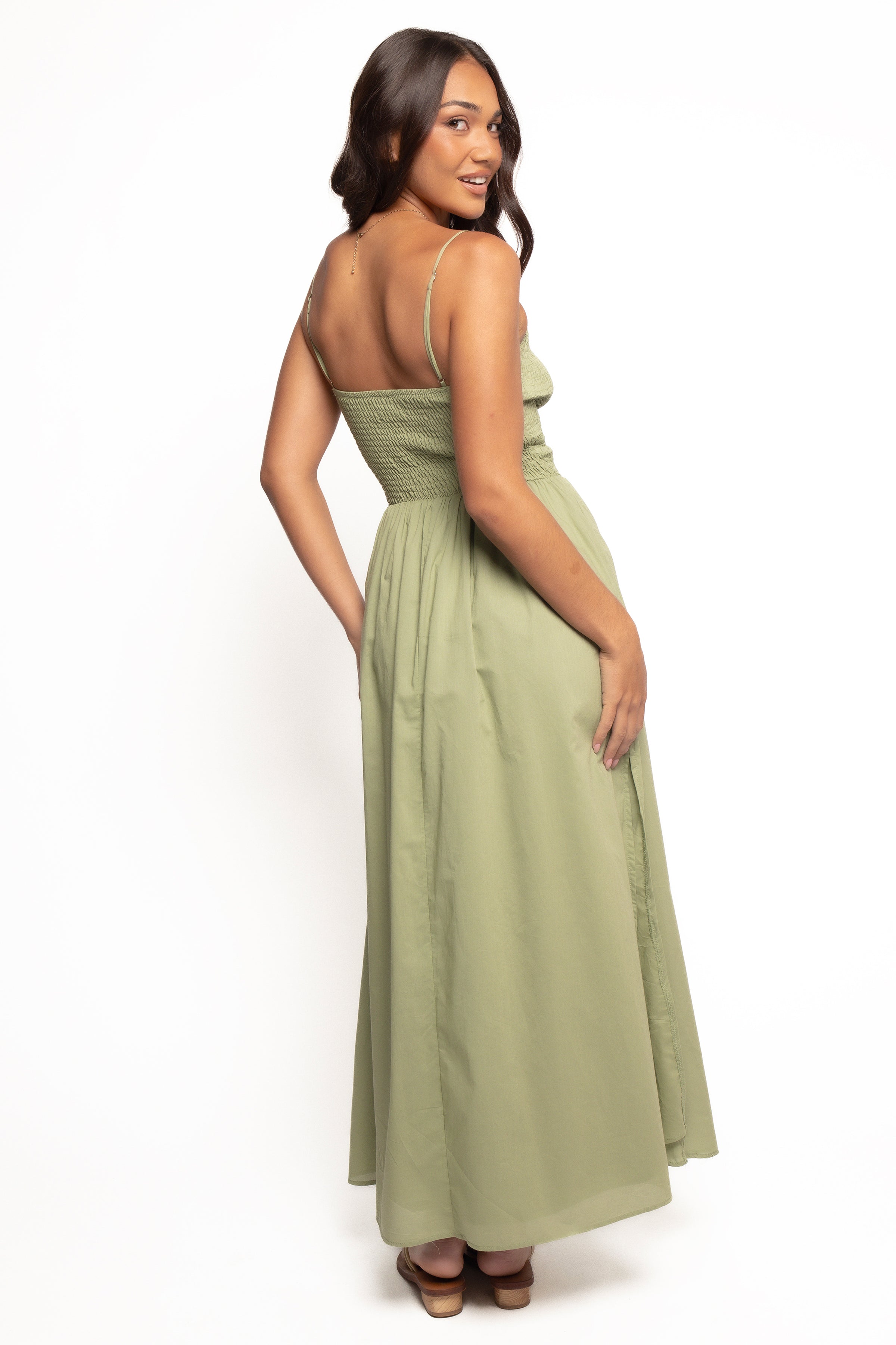 Petal and Pup USA DRESSES Cagnes Maxi Dress - Olive (Hold for Amazon)