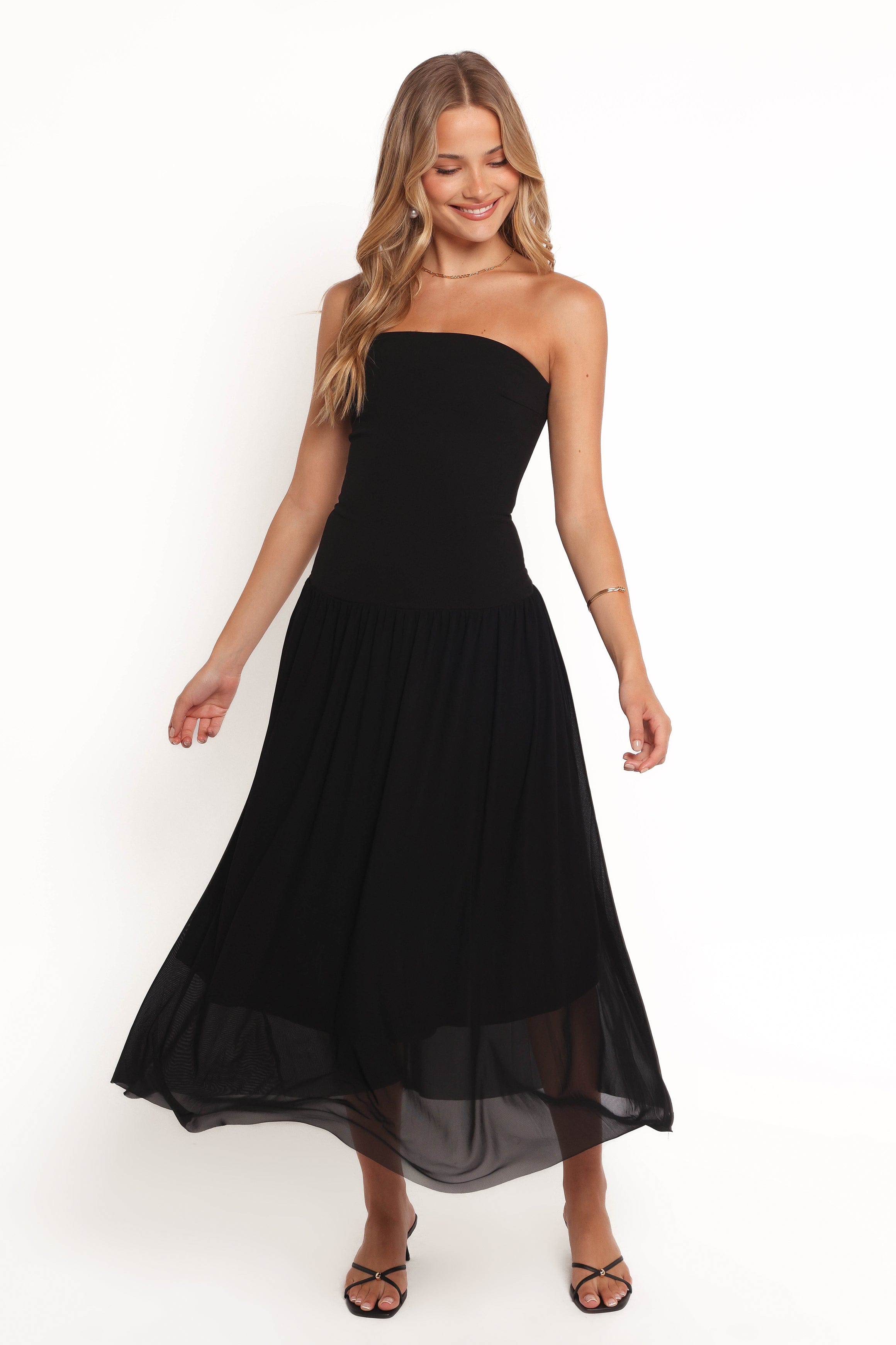 Petal and Pup USA DRESSES Caitie Midi Dress - Black