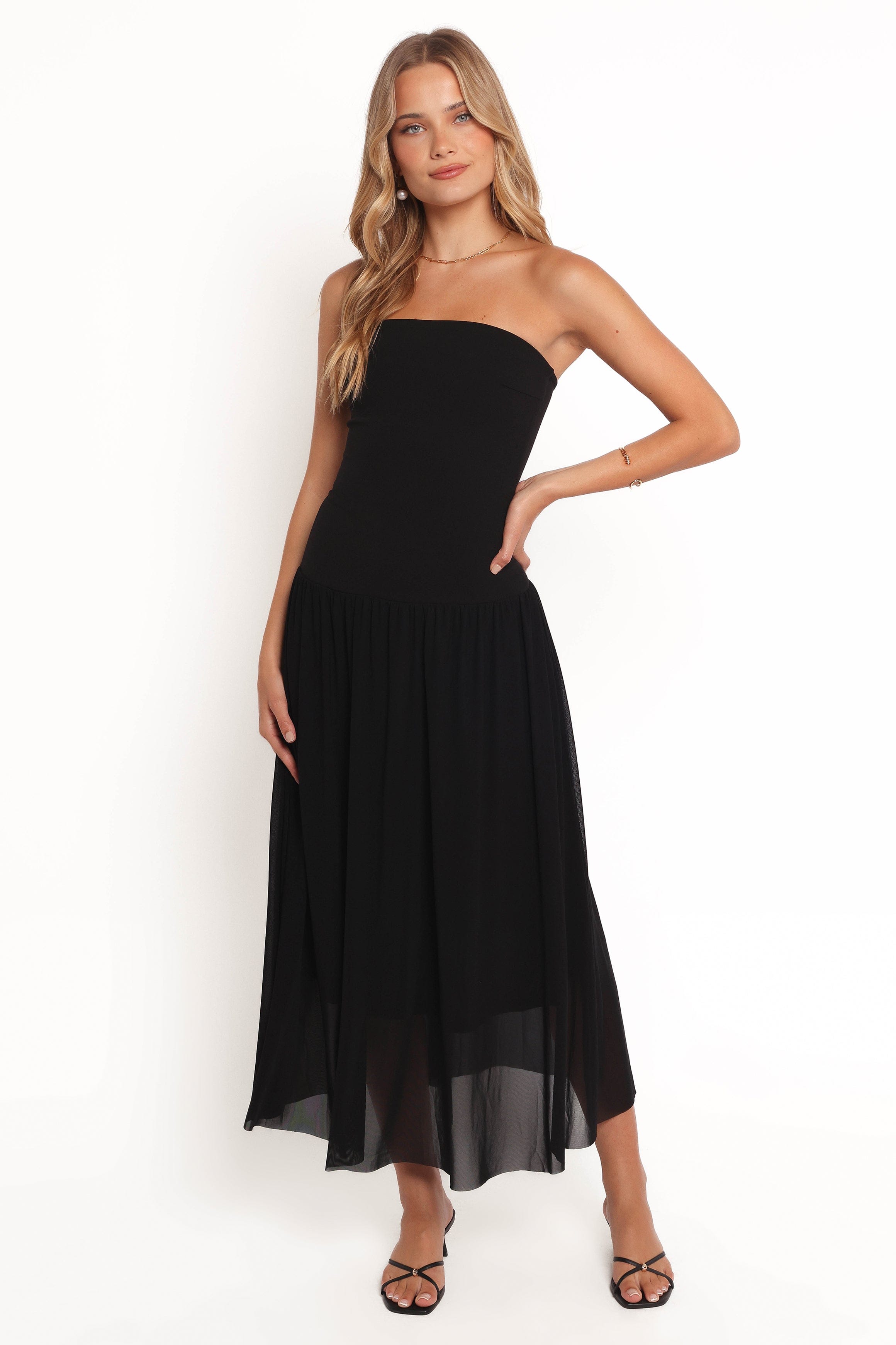 Petal and Pup USA DRESSES Caitie Midi Dress - Black