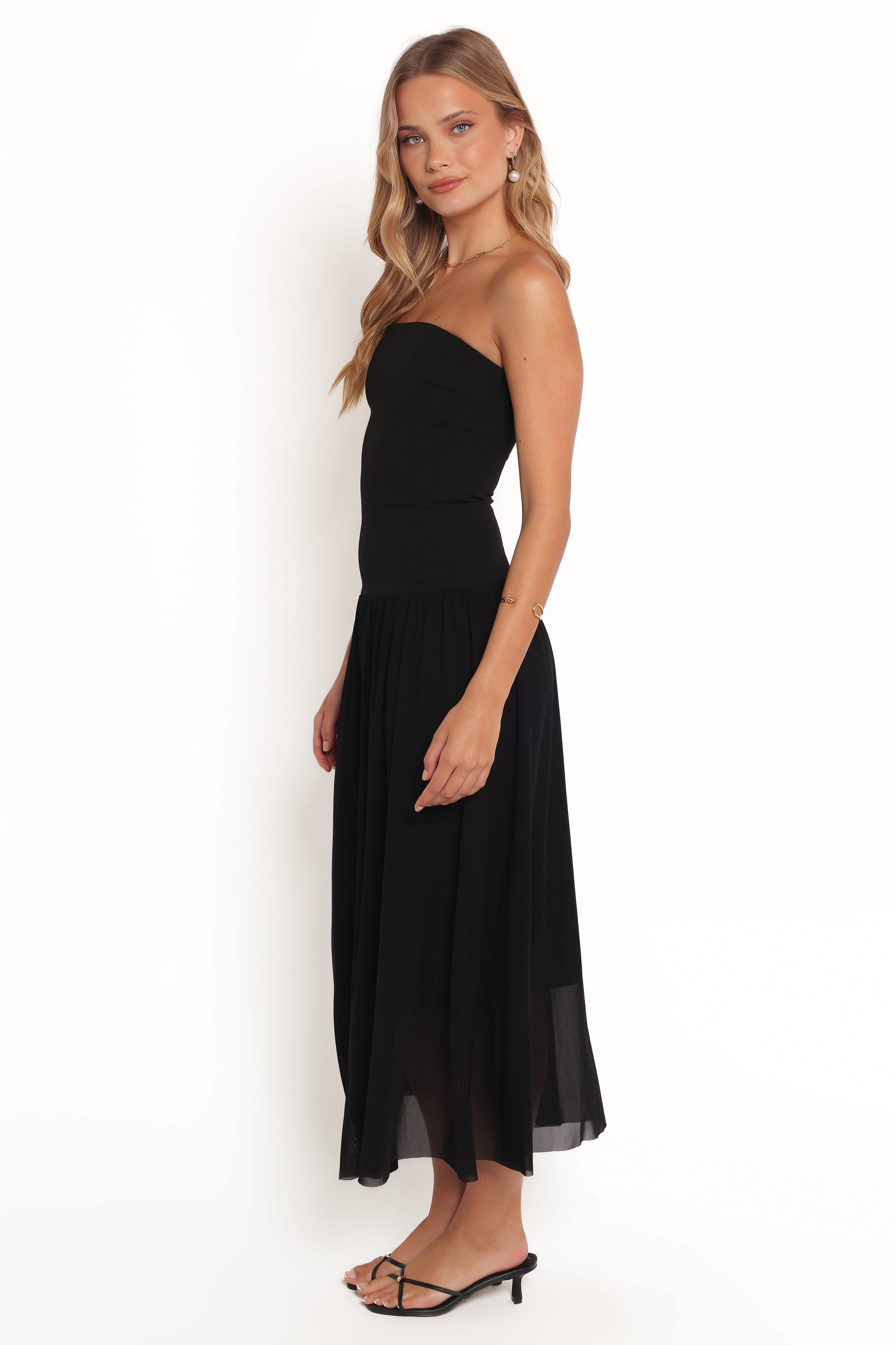 Petal and Pup USA DRESSES Caitie Midi Dress - Black