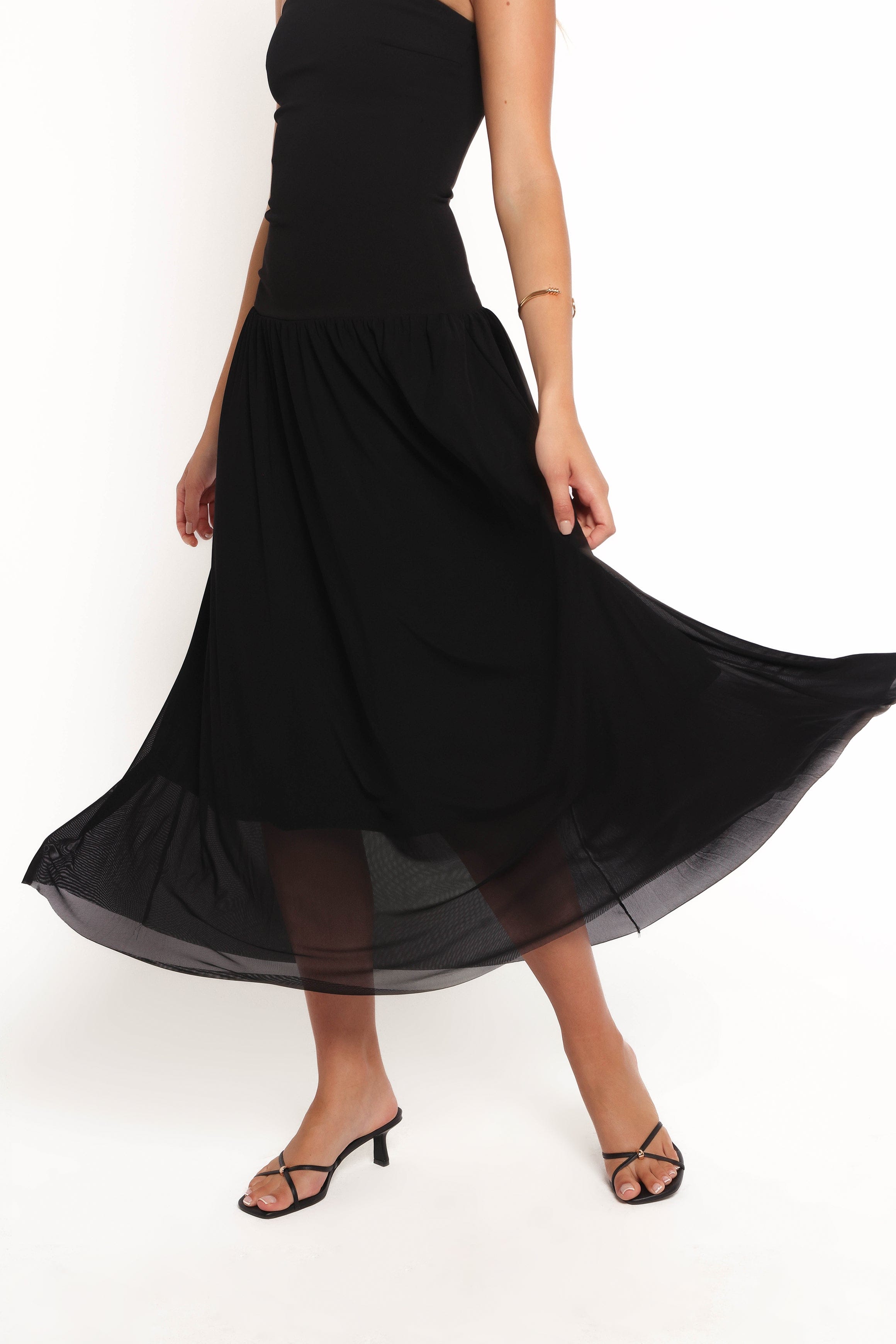 Petal and Pup USA DRESSES Caitie Midi Dress - Black