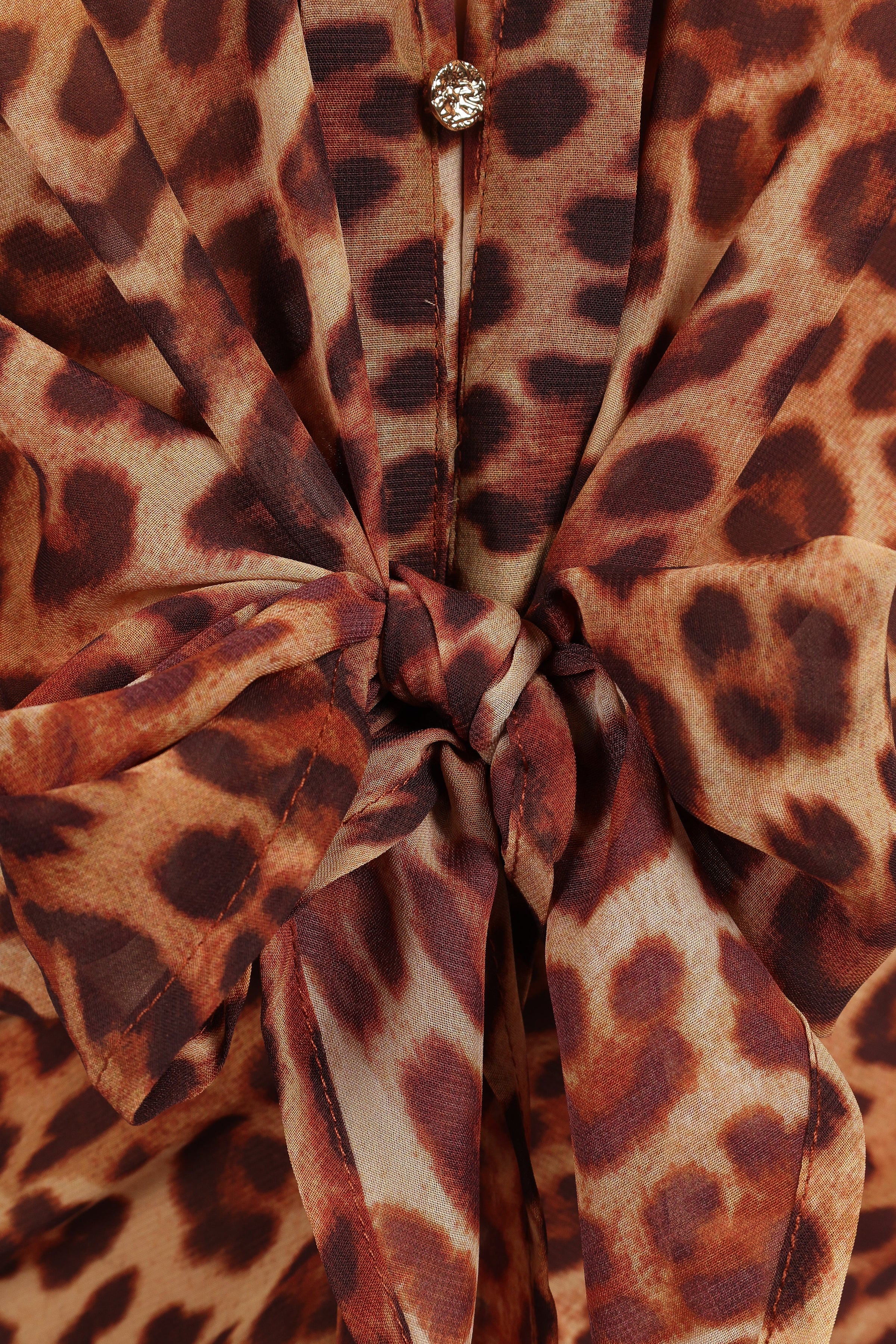 Petal and Pup USA DRESSES Calista Shirt Dress - Leopard