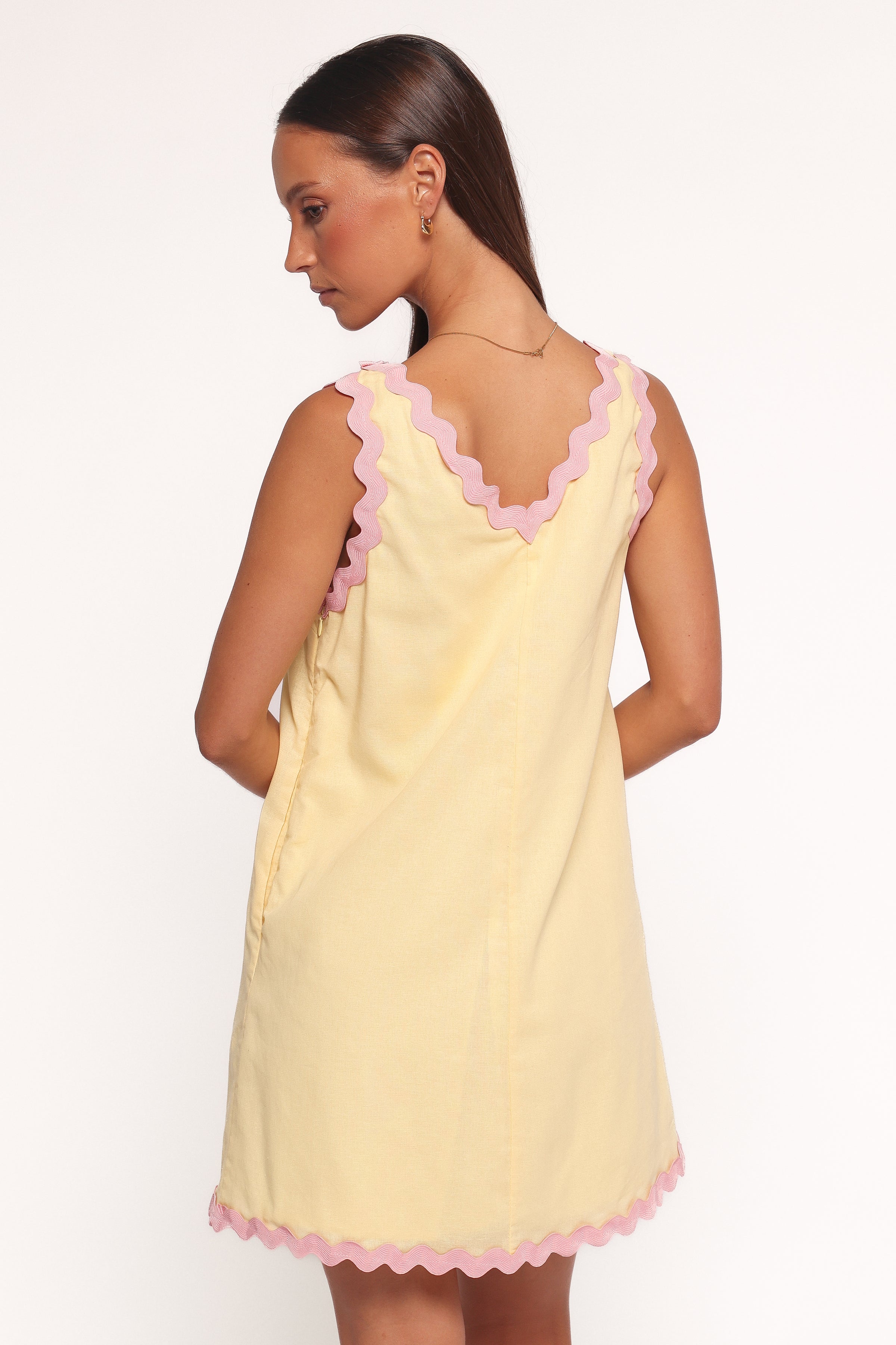 Petal and Pup USA DRESSES Calliope Mini Dress - Yellow Pink
