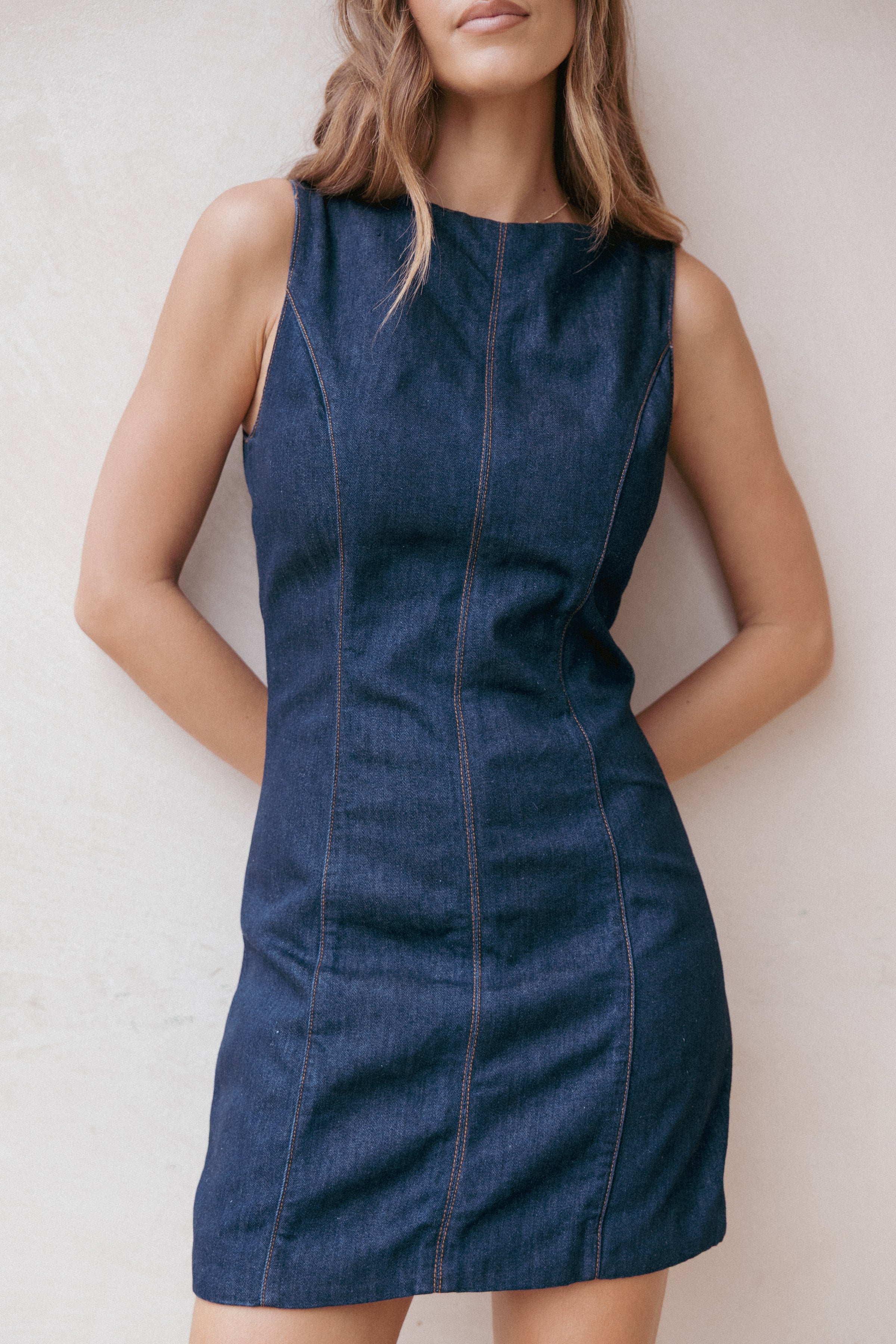 Petal and Pup USA DRESSES Calyx Mini Dress - Dark Denim (Hold for Rack)