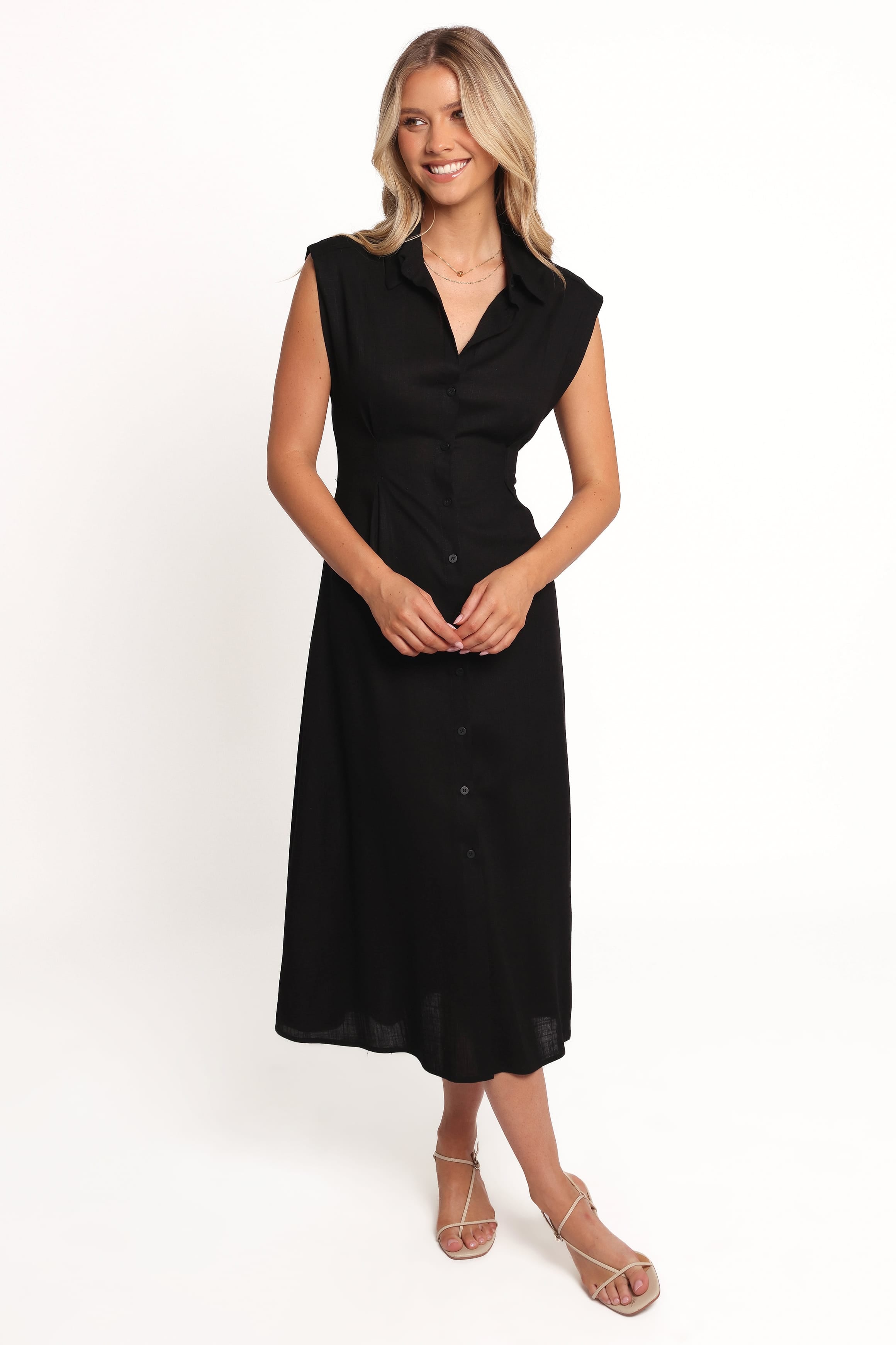 Petal and Pup USA DRESSES Cami Midi Dress - Black