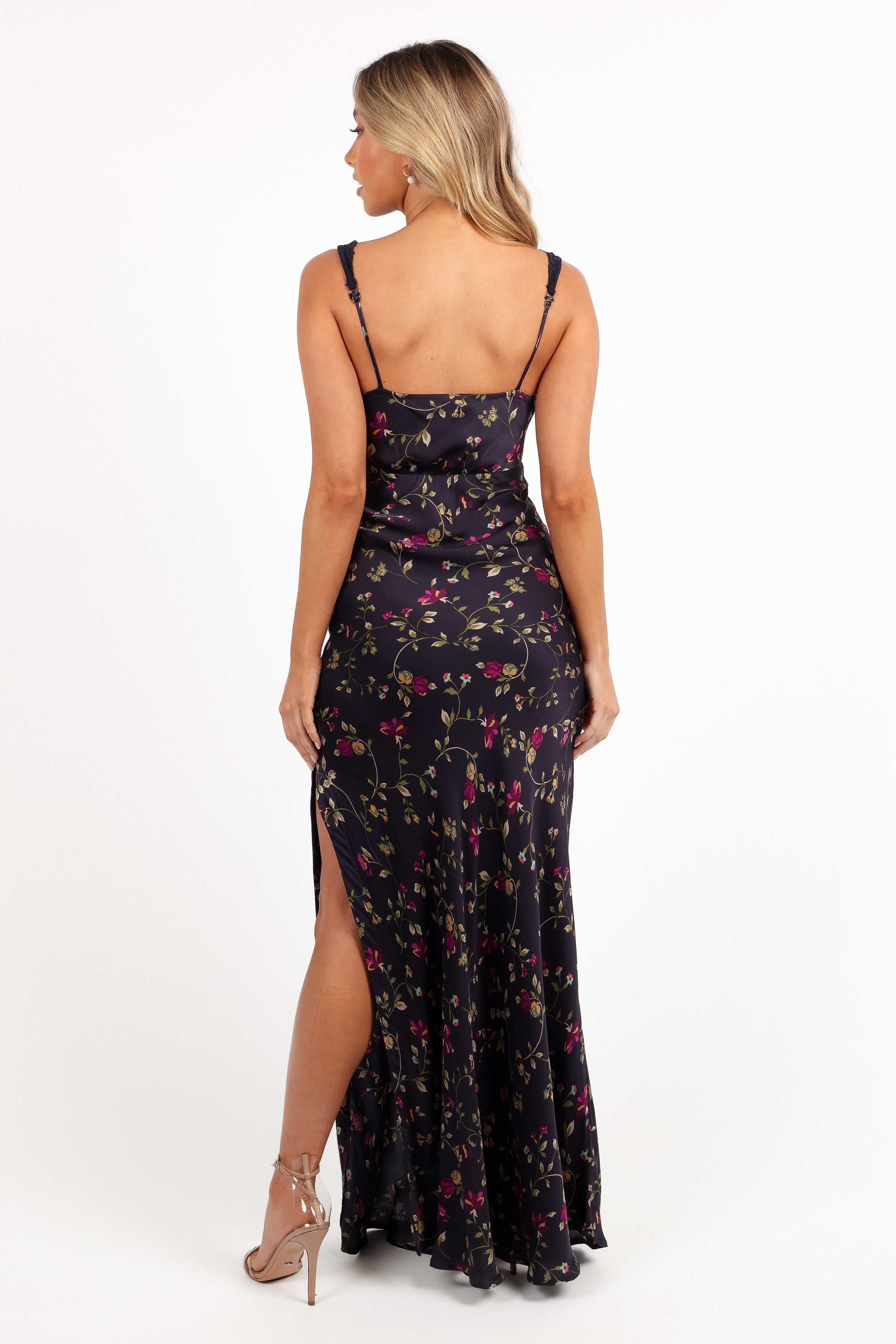 Petal and Pup USA DRESSES Cammy Maxi Slip Dress - Midnight Floral