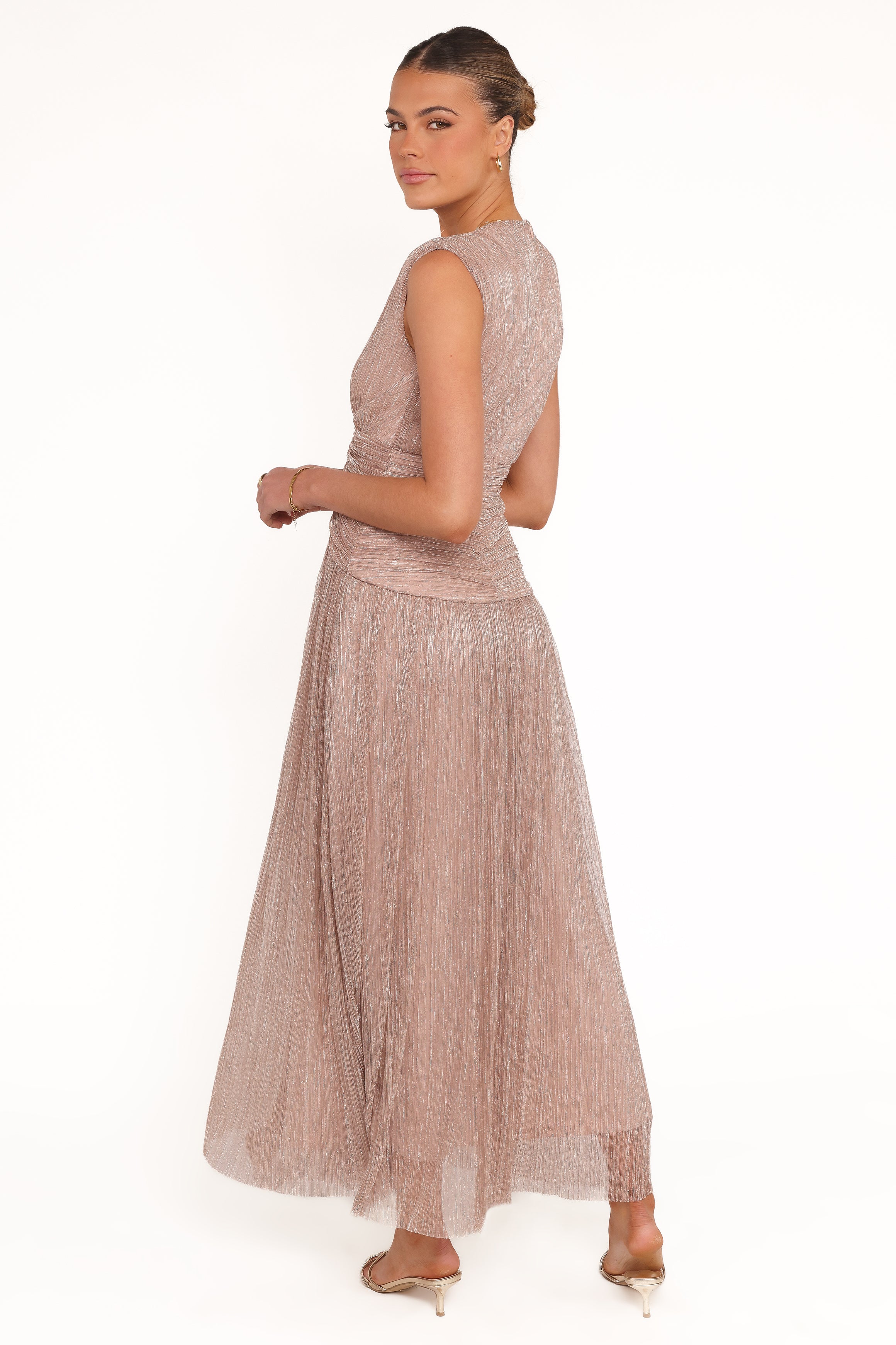 Petal and Pup USA DRESSES Cara Maxi Dress - Rose Gold