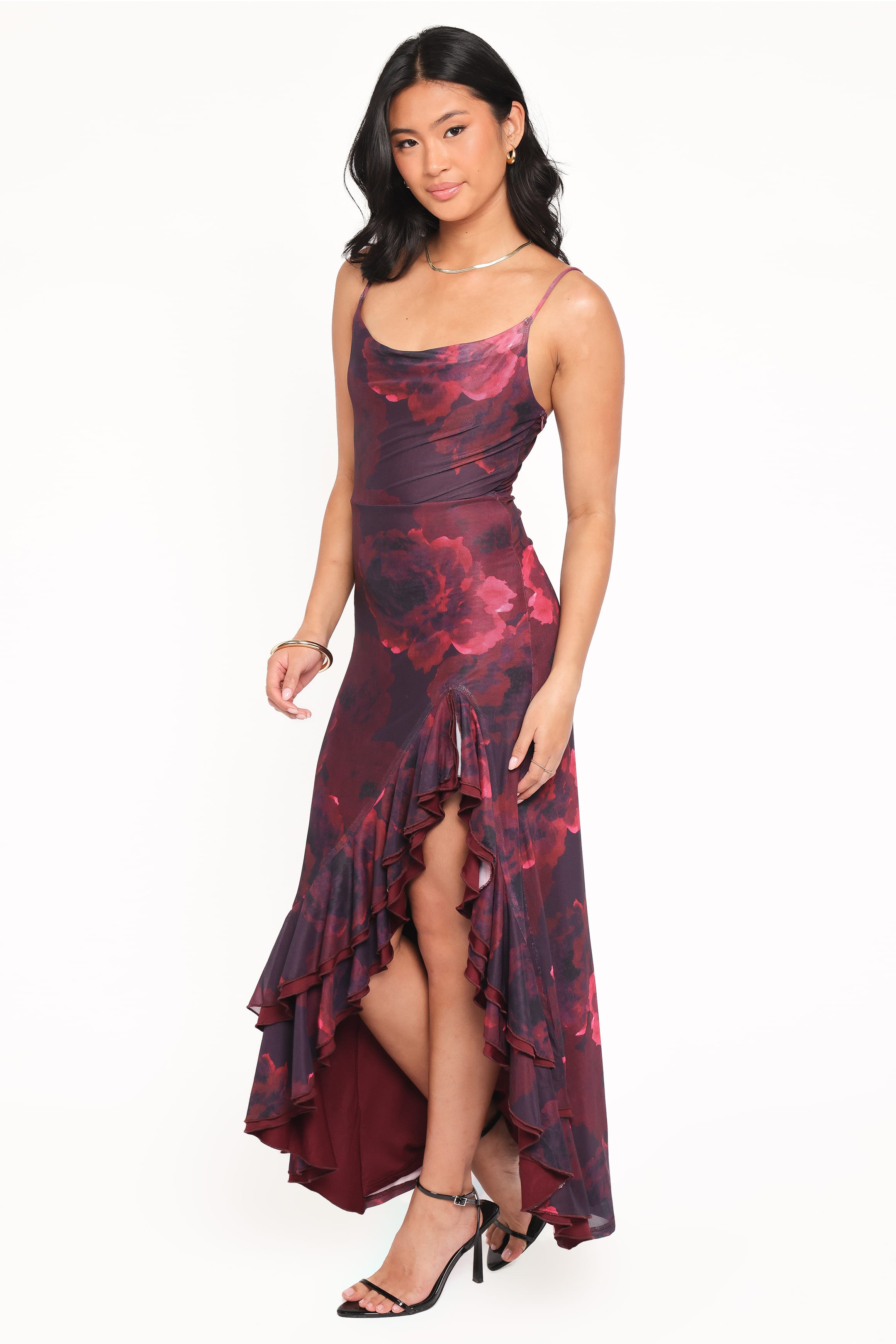 Petal and Pup USA DRESSES Carella Maxi Dress - Red Floral