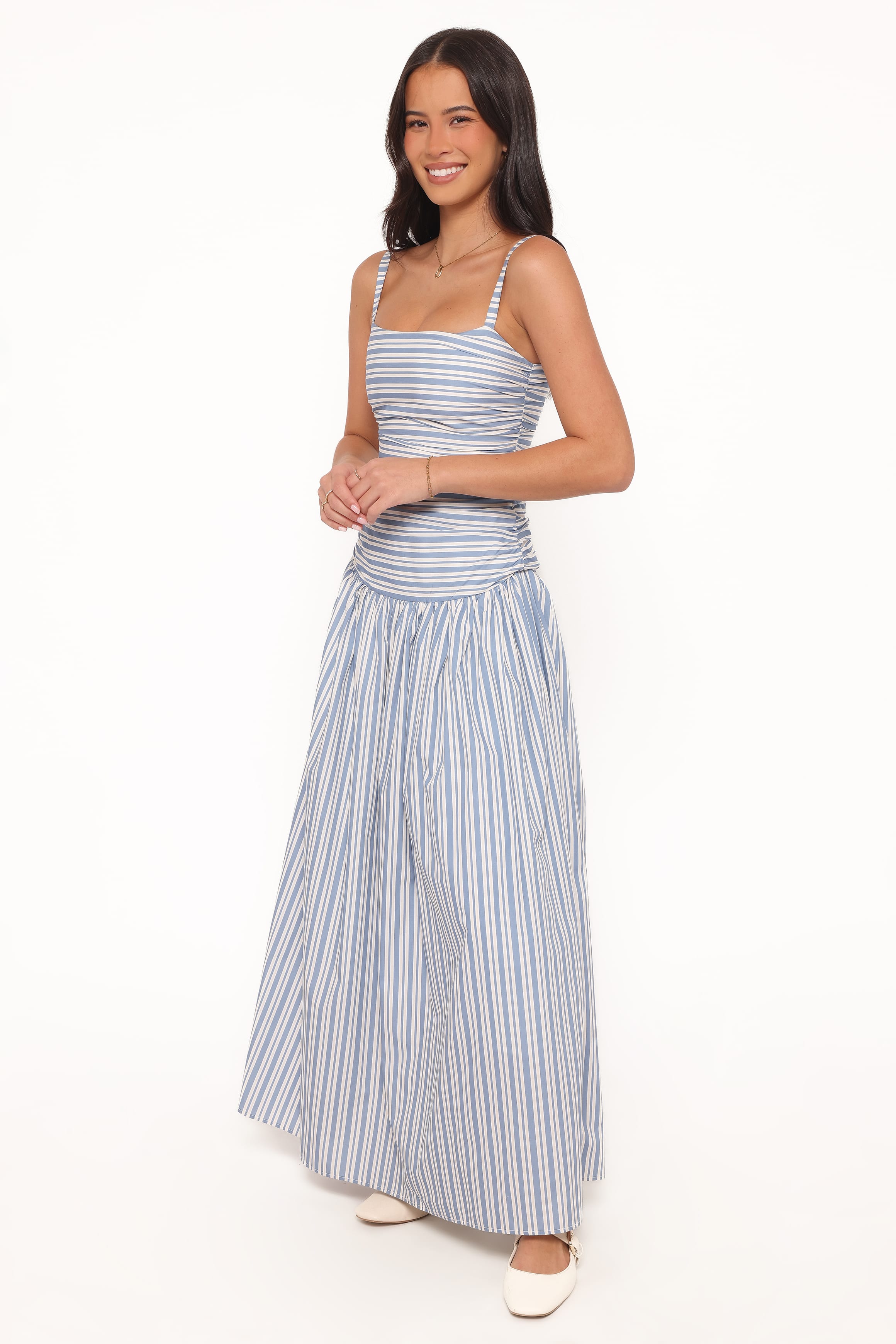 Petal and Pup USA DRESSES Carlisle Maxi Dress - Blue Stripe