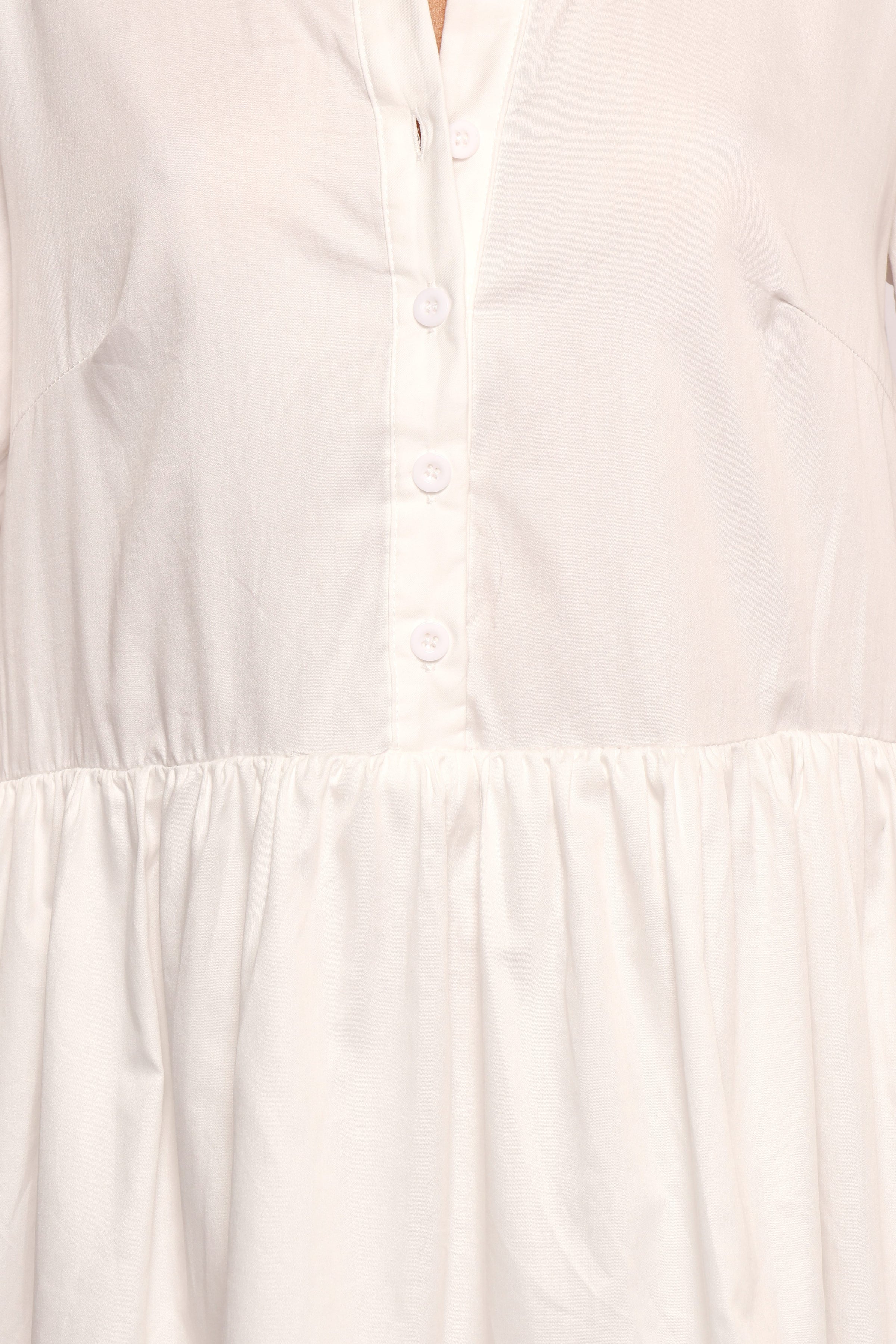 Petal and Pup USA DRESSES Carlotta Long Sleeve Mini Dress - White (Hold for Amazon)