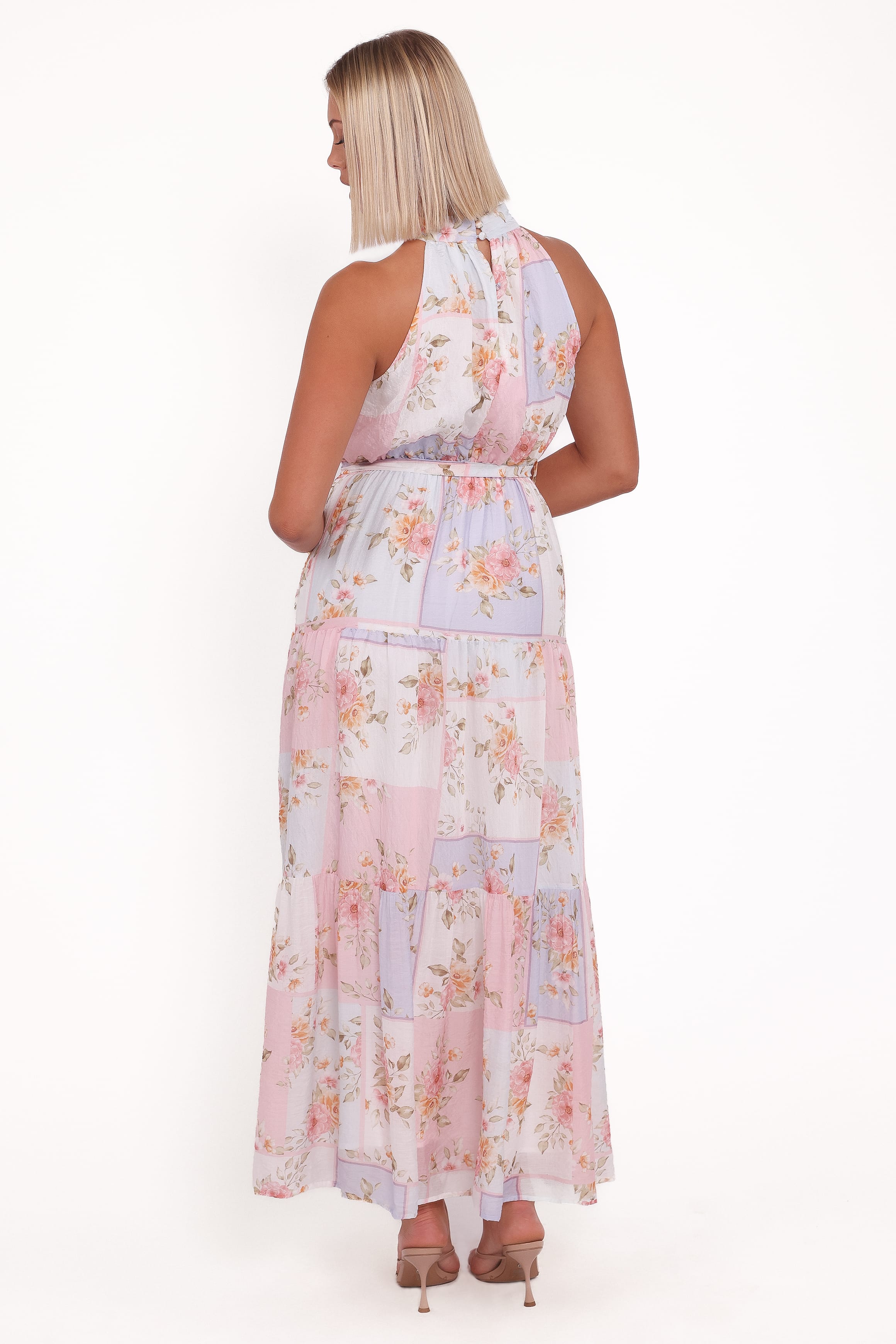 Petal and Pup USA DRESSES Caroline Maxi Halter Dress - Multi Floral (Hold for Amazon)