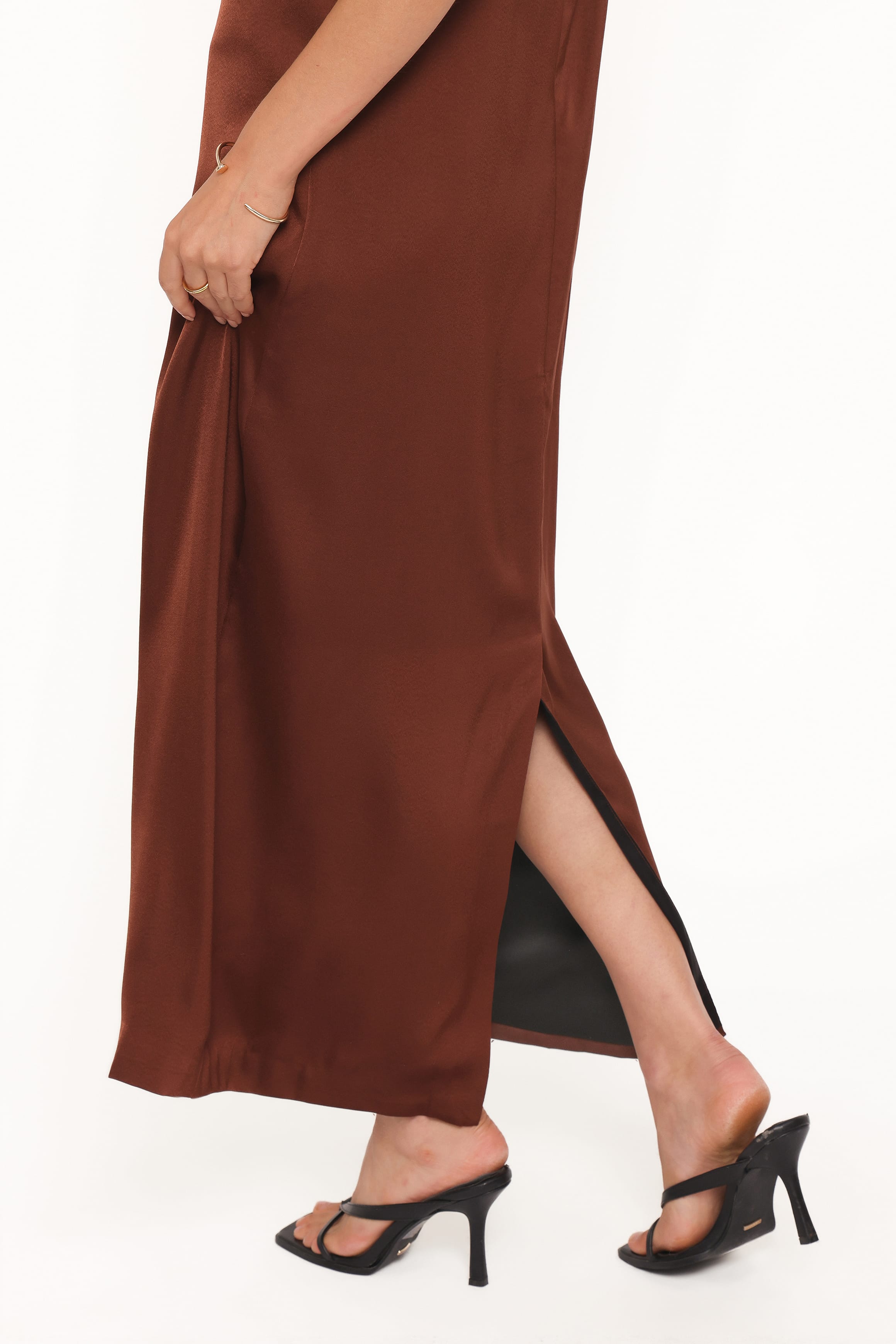 Petal and Pup USA DRESSES Cartia Midi Dress - Black/Brown