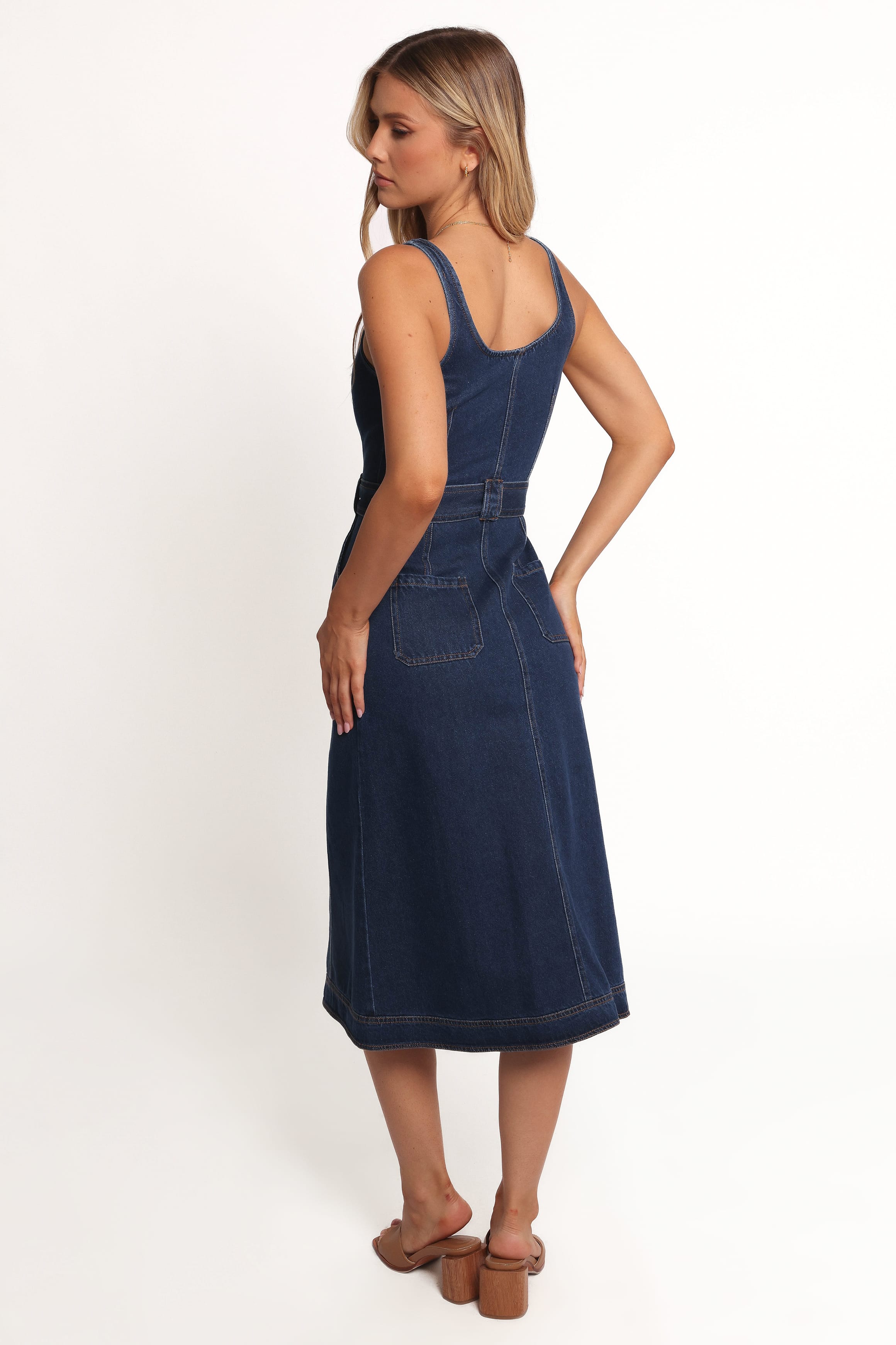 Petal and Pup USA DRESSES Carys Midi Dress - Denim (Hold for Rack)