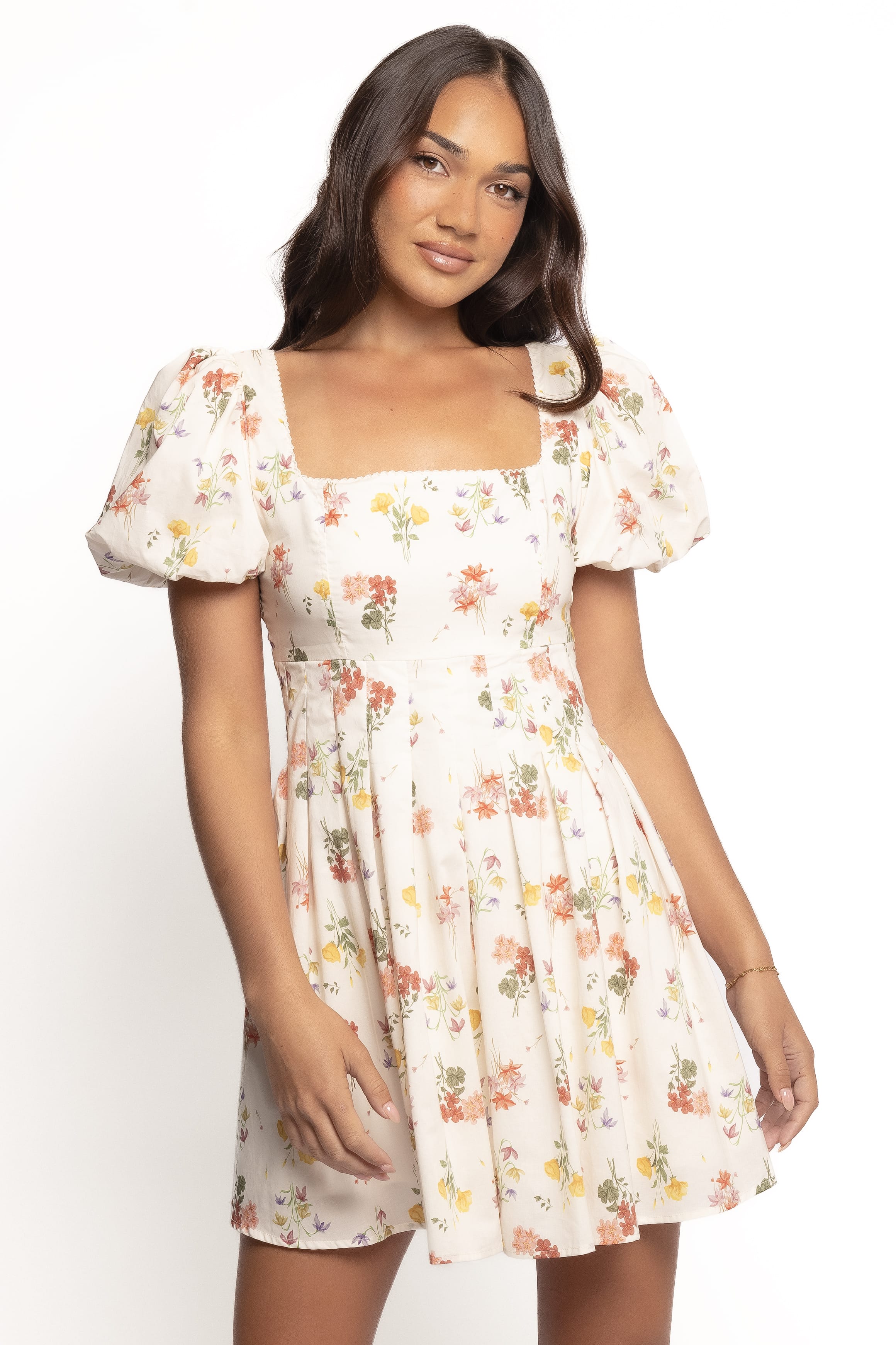 Petal and Pup USA DRESSES Cascais Mini Dress - Cream